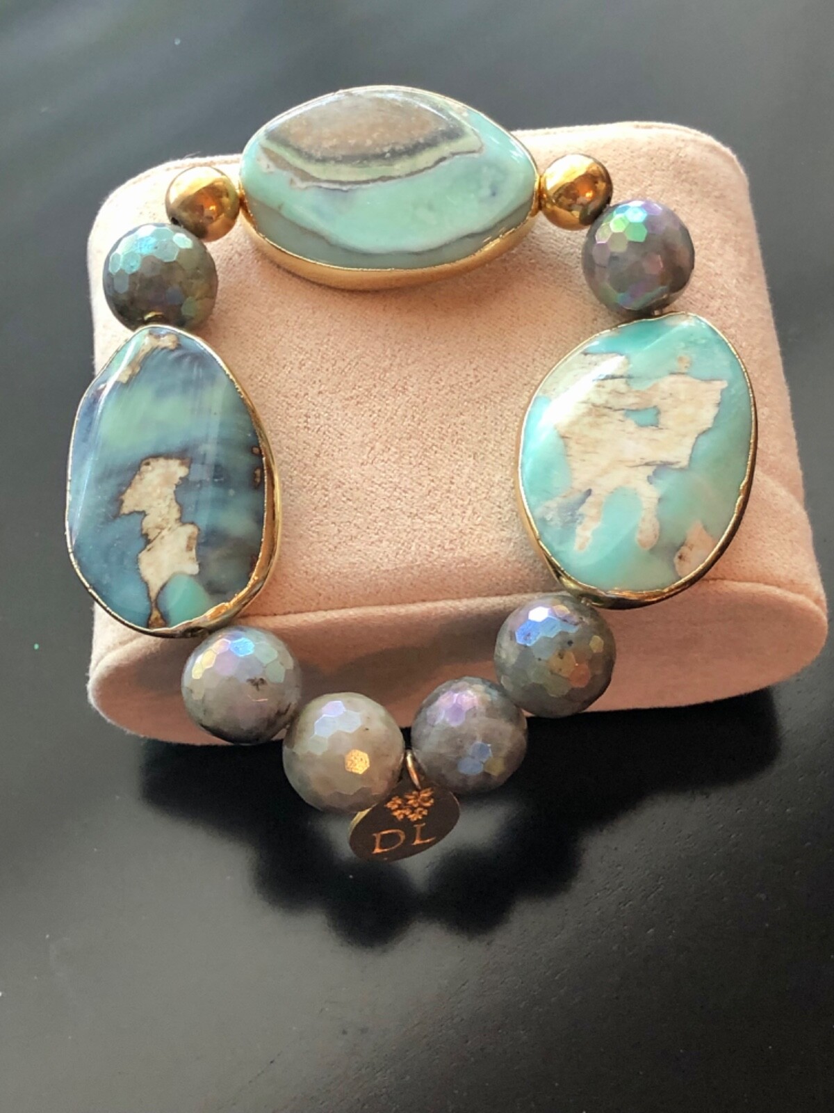 Devon Leigh Multihued Stone & Bead -Stretch Bracelet – Fits up to 6-1/2 in. NWOT