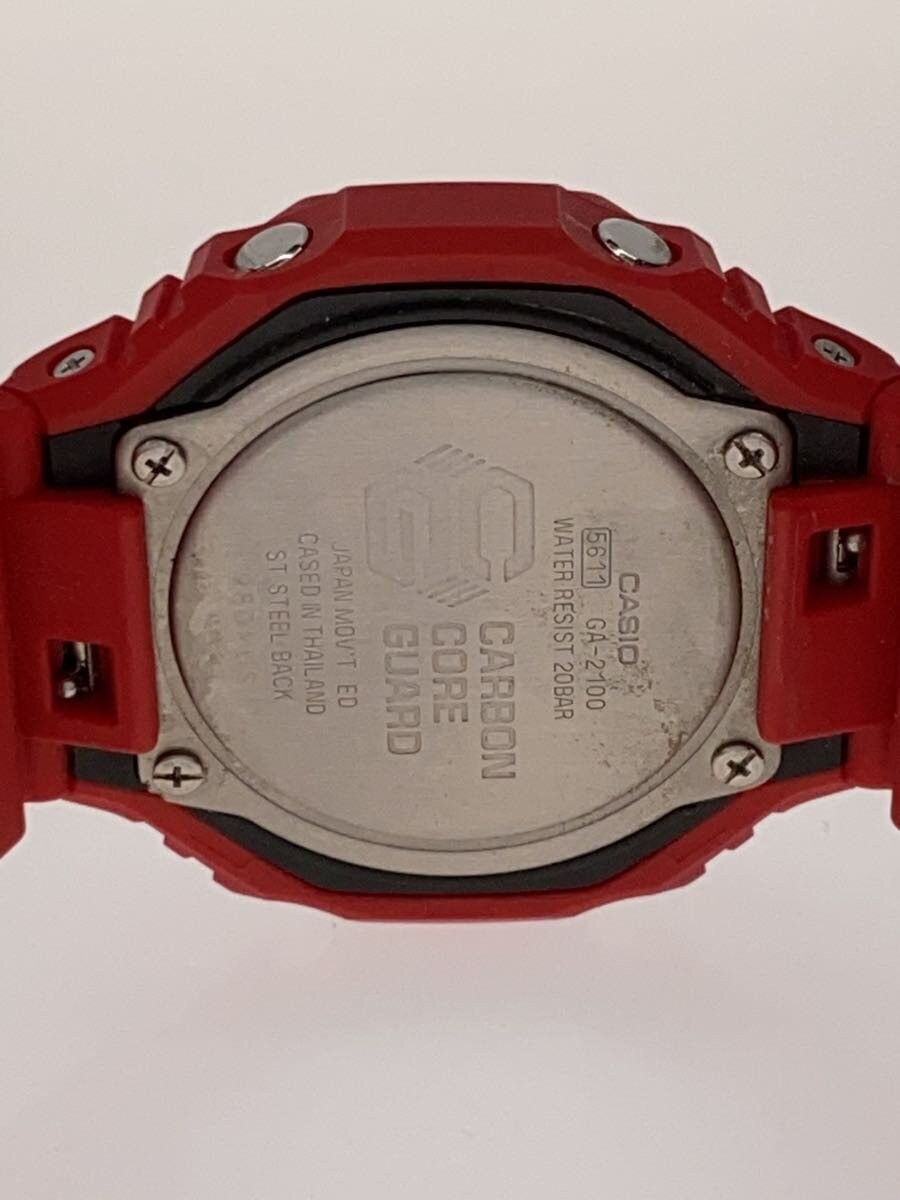 CASIO GA 2100 4AJF Quartz wristwatch G SHOCK Digital Analog RED RED