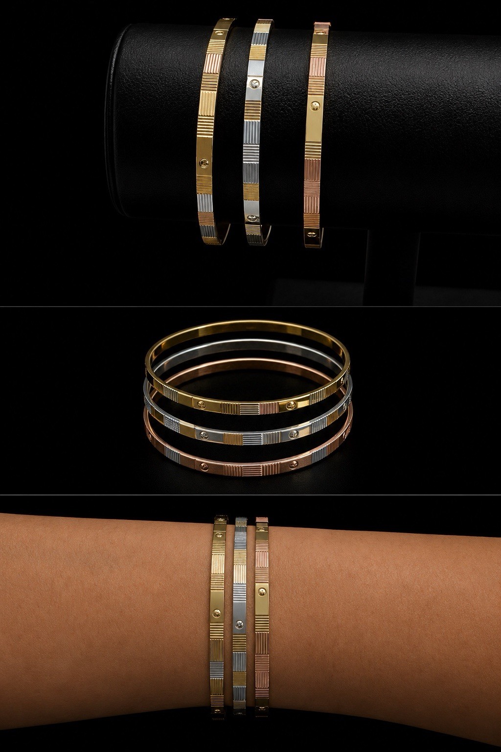 Stunning 14K Gold Filled Bangle Stack ✨