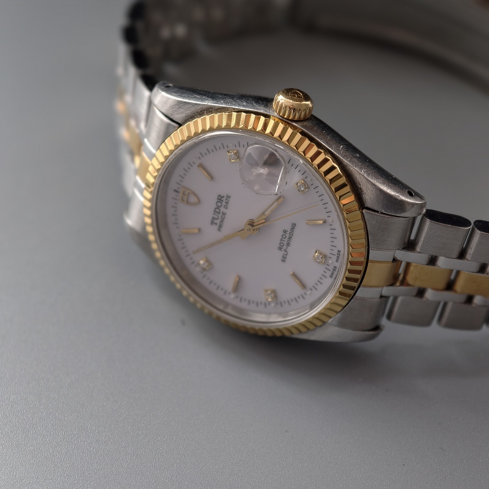 Tudor Prince Date White 5- Dia Dial 74033 Men’s Watch Automatic 34mm