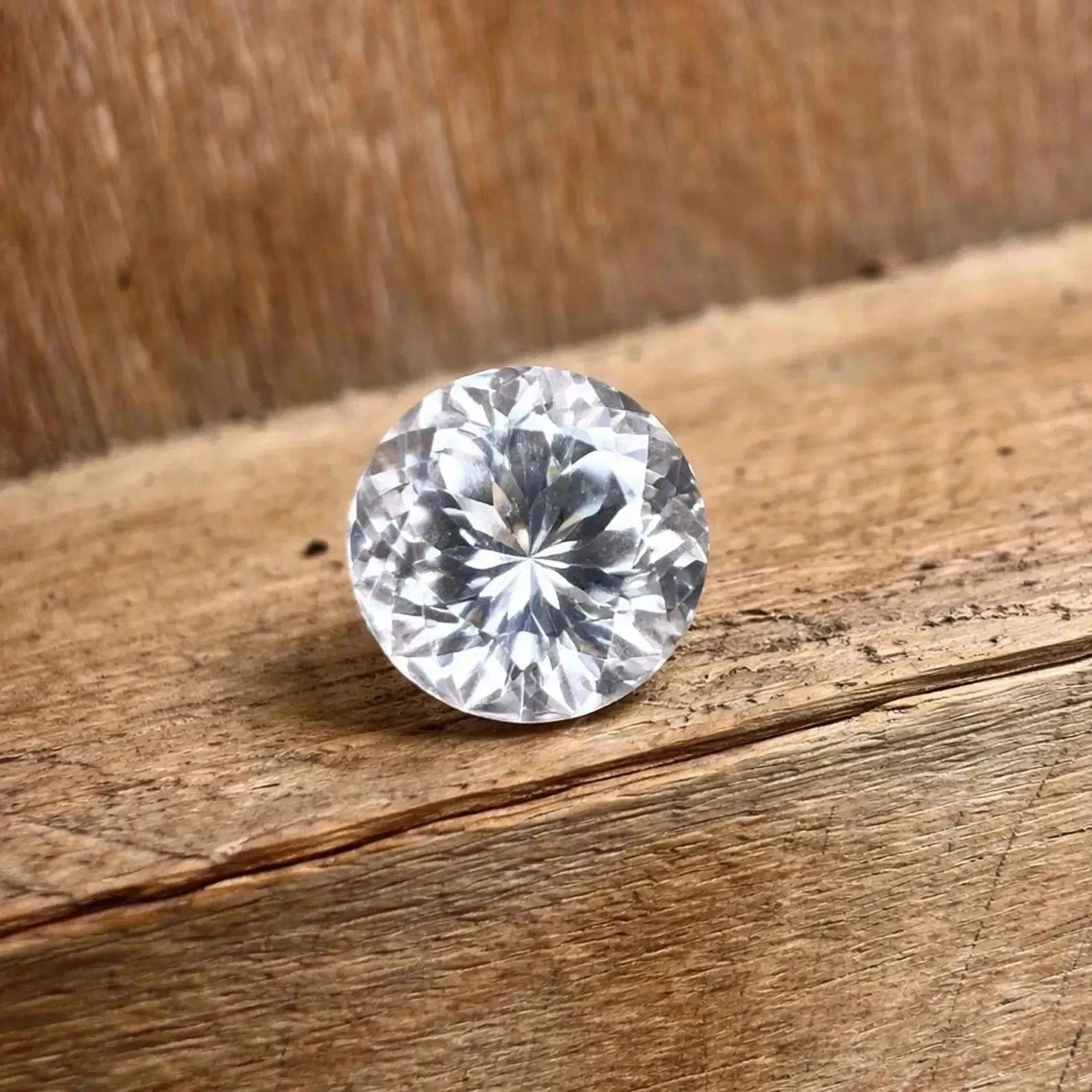9.99 CT Natural Ceylon White Sapphire Certified Flawless Round Cut Gemstone