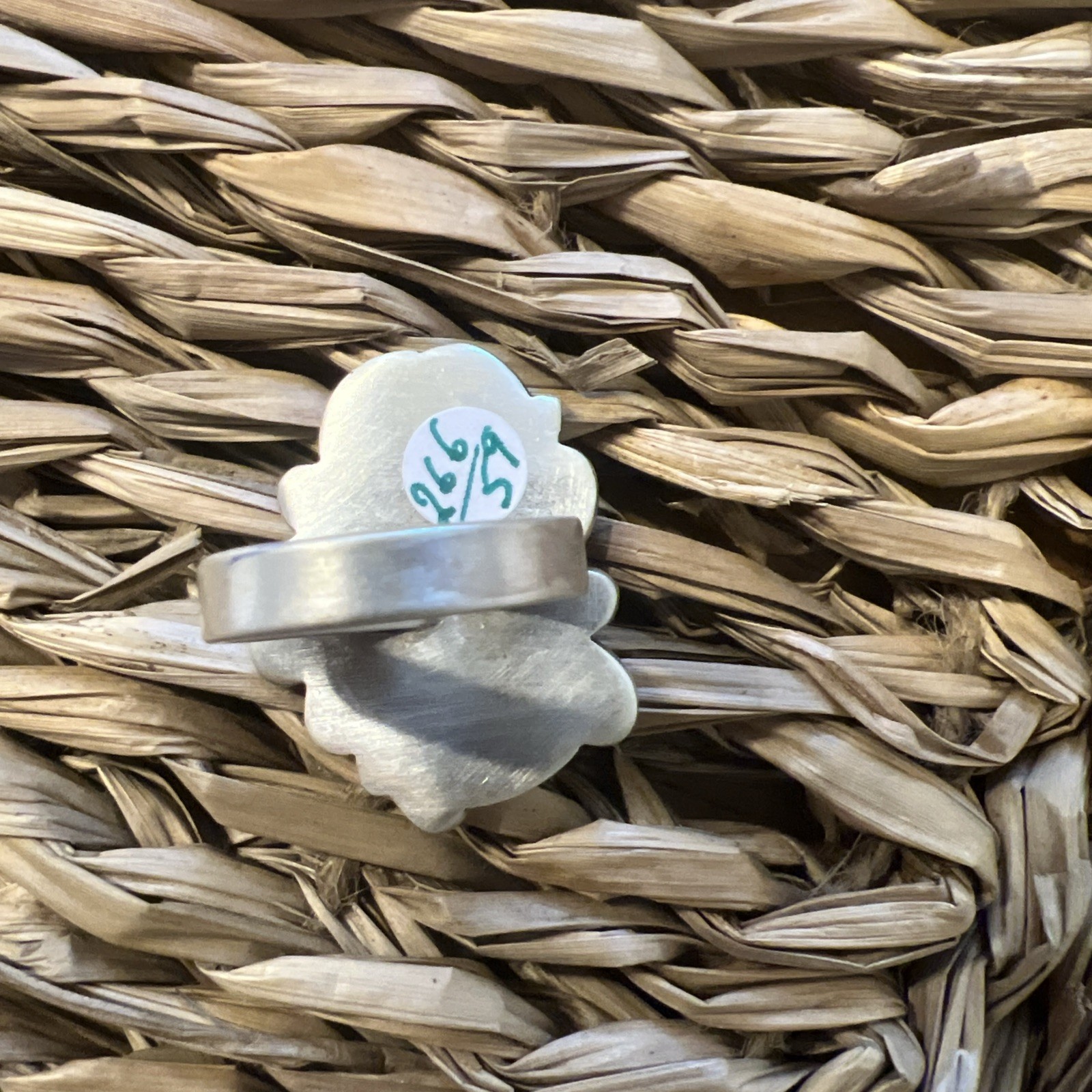 Golden Hills Turquoise Sterling Silver Ring SZ 6.5-7.5 Southwestern Native Style