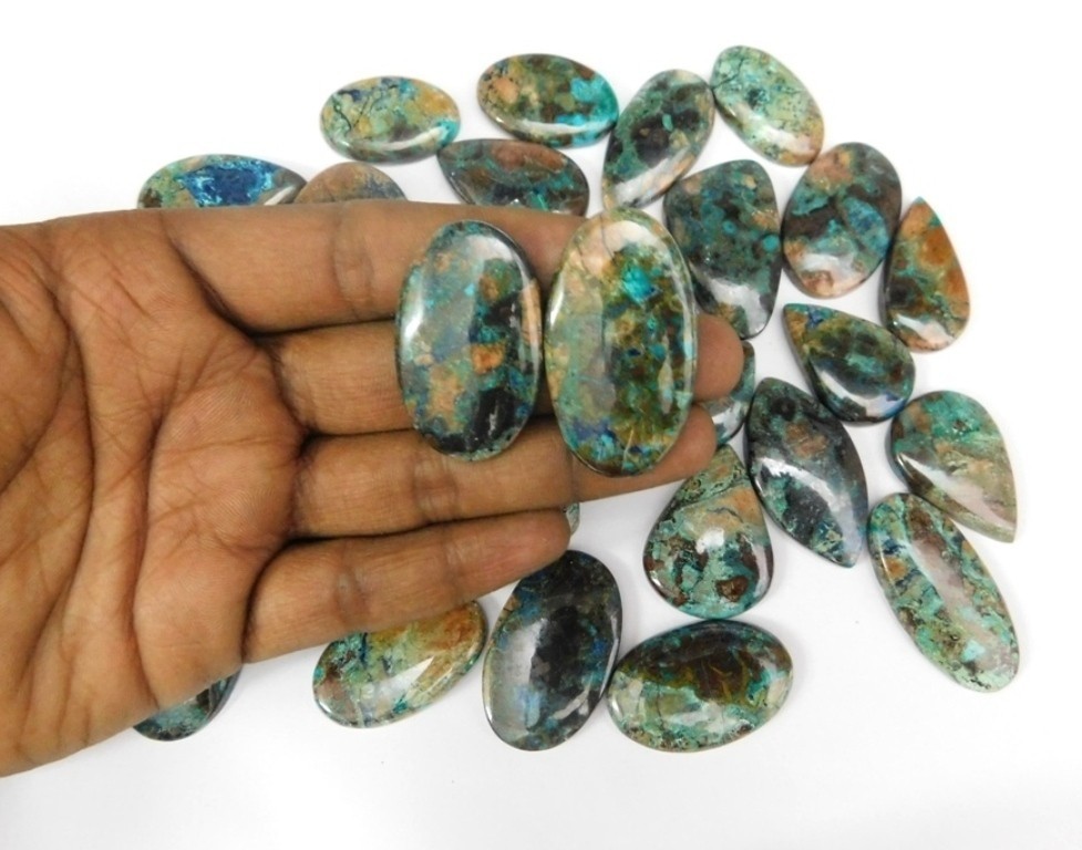 Natural Beautiful Shattuckite Cabochon Gemstone For Making Fancy Jewelry 71586