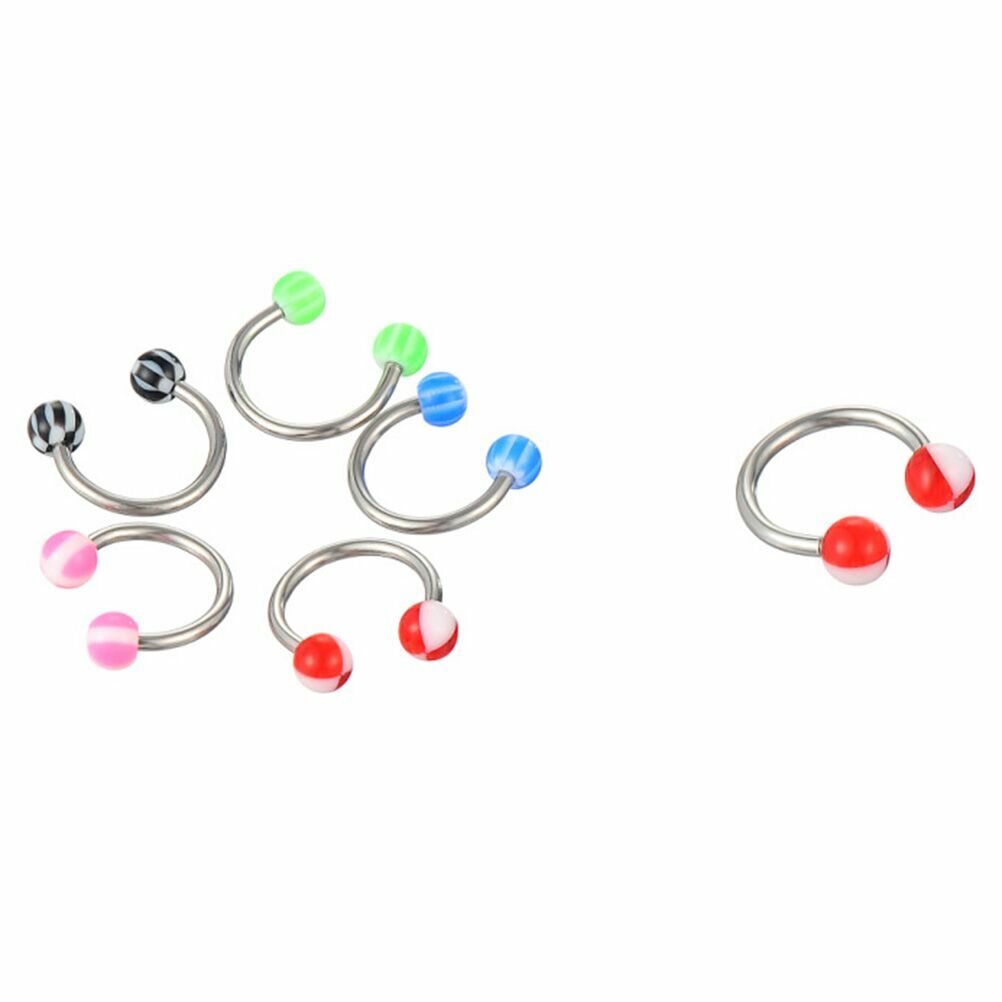 Lot 110 PCS Body Piercing Eyebrow Navel Belly Tongue Lip Bar Ring Mixed Colors