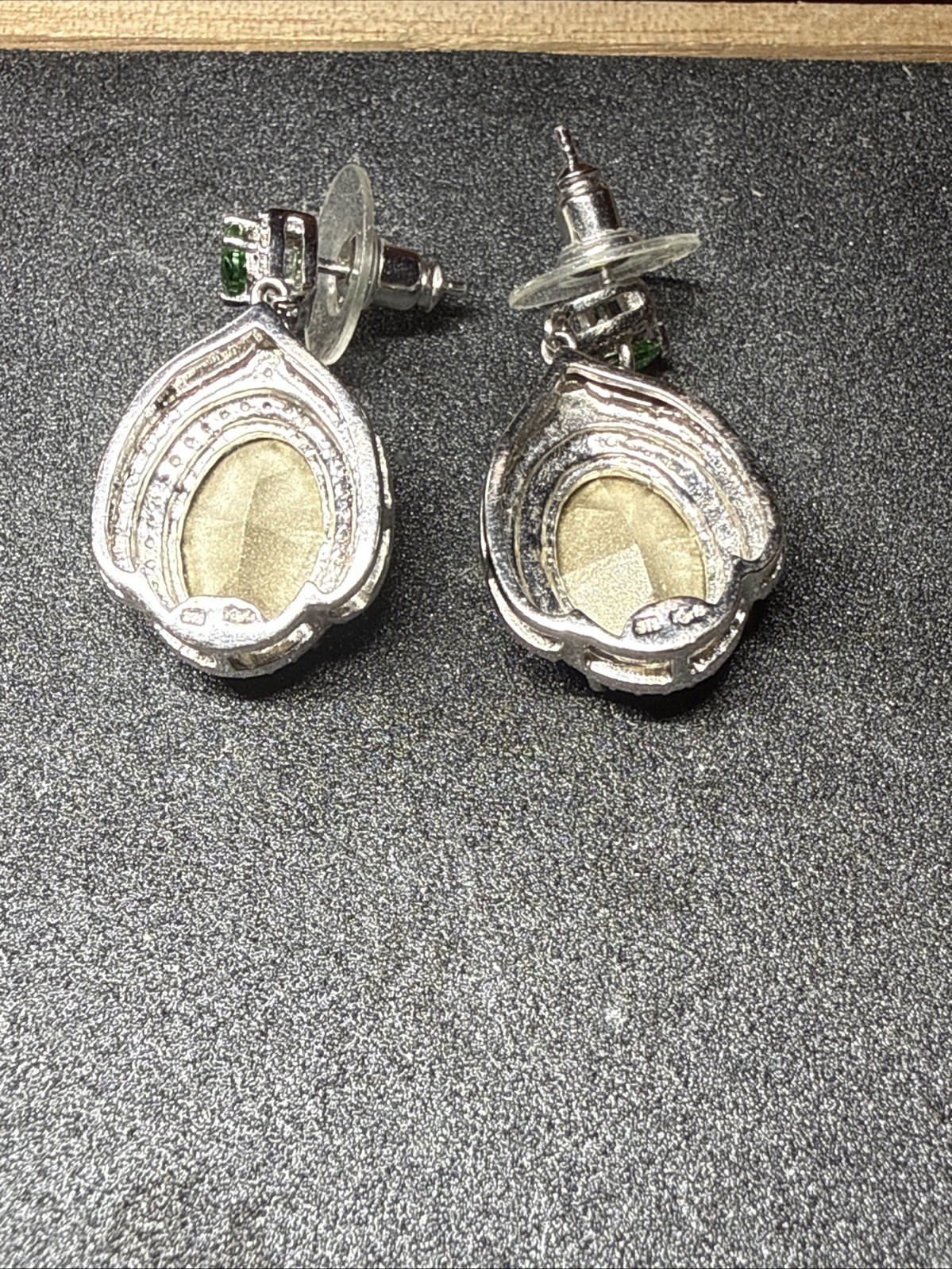 Womens Ring Green Stones Ring And Earrings STS Karis Size A Little Over 5