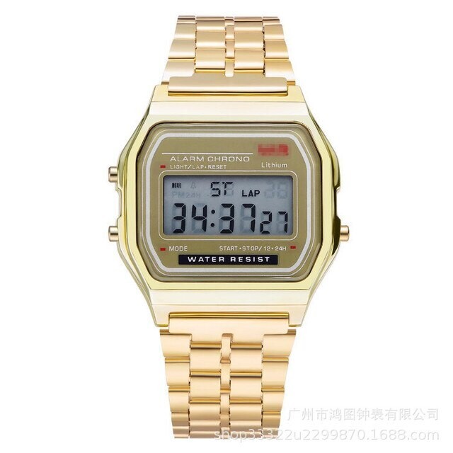 CASIO A158WA-1DF Men’s Women’s Unisex VINTAGE Classic Steel Alarm Clock DD-