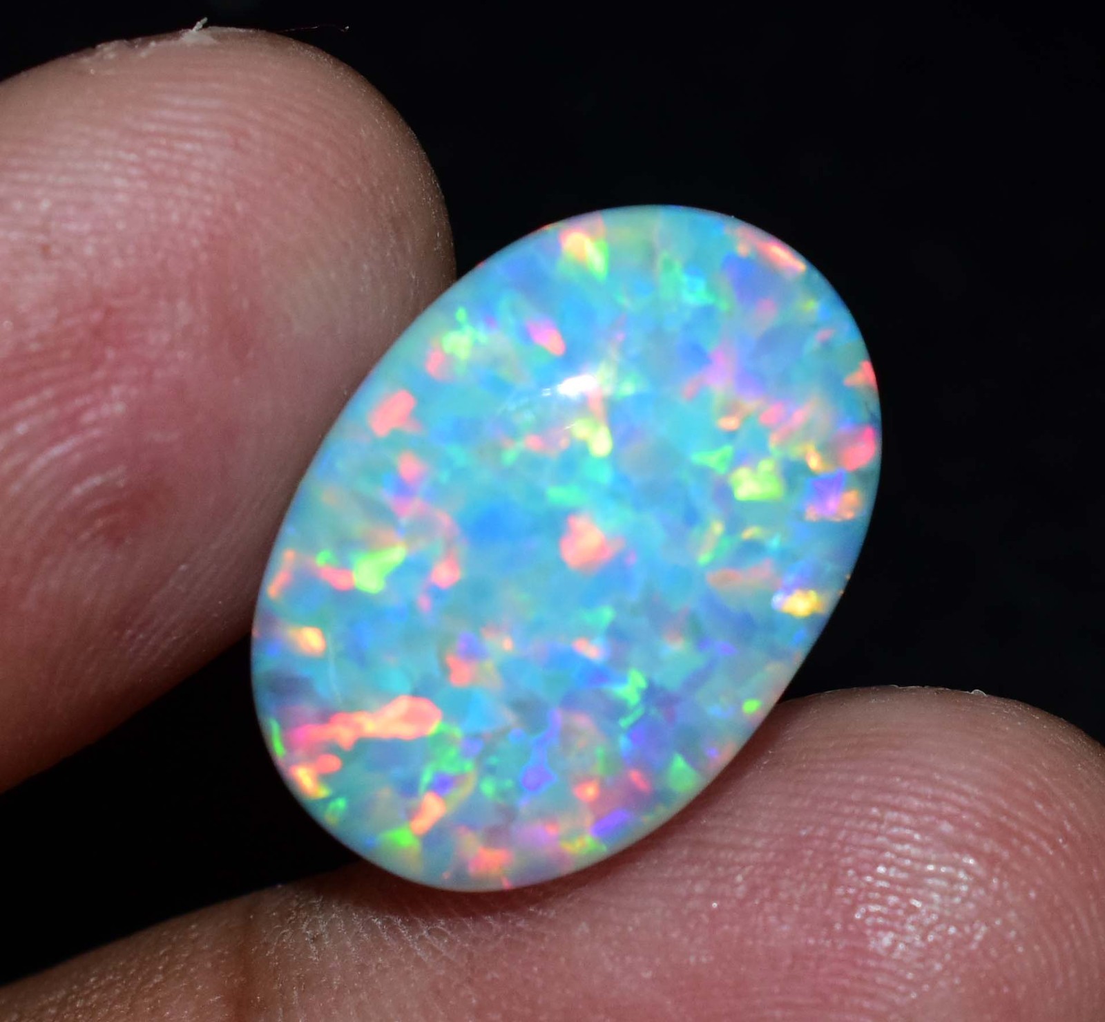 10.40 Ct Natural Ethiopian Fire Opal Certified Play of Color Untreated Gemstone