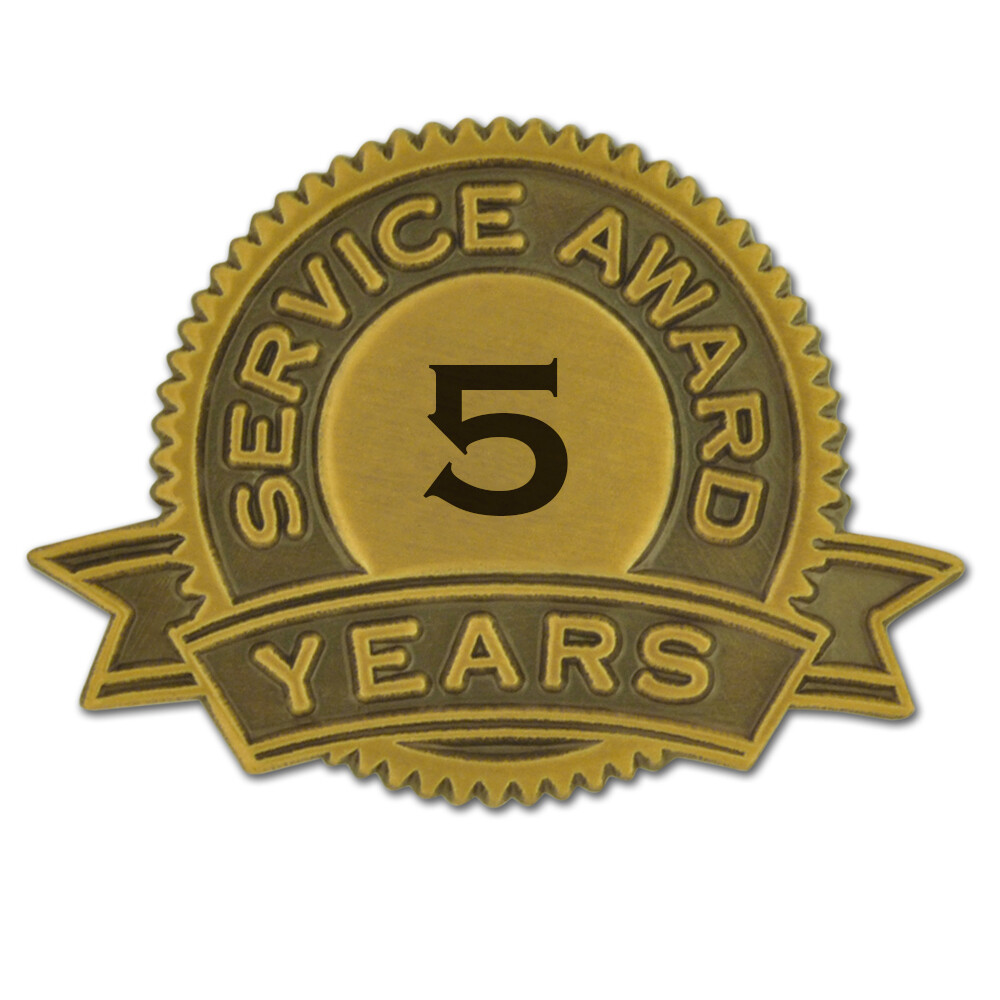PinMart’s 5 Years of Service Award Lapel Pin