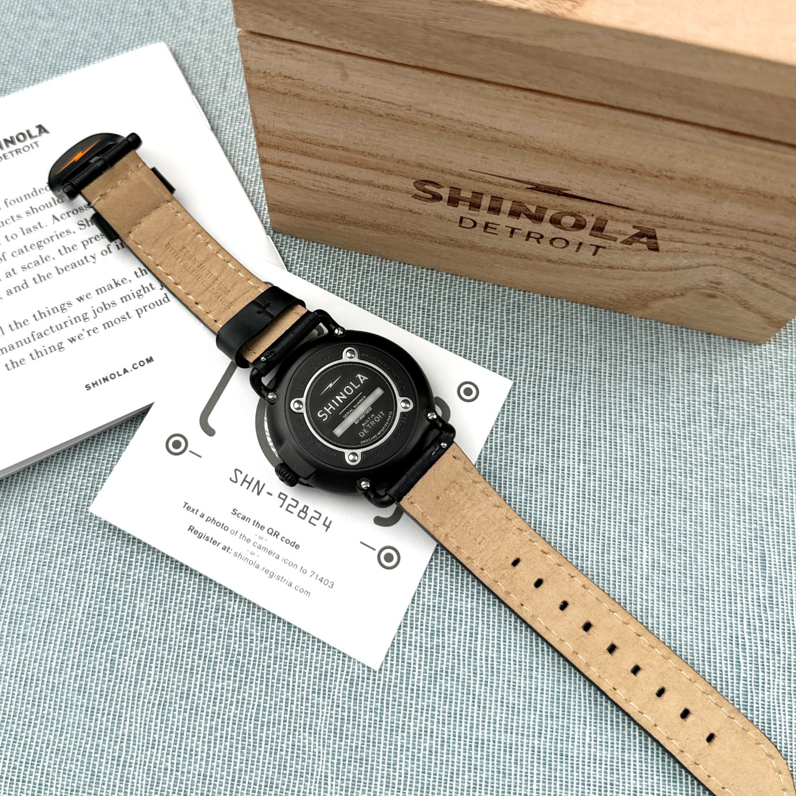 Shinola Runwell Watch 41mm Slate Black Dial Argonite1069 Men’s Watch S0120077935