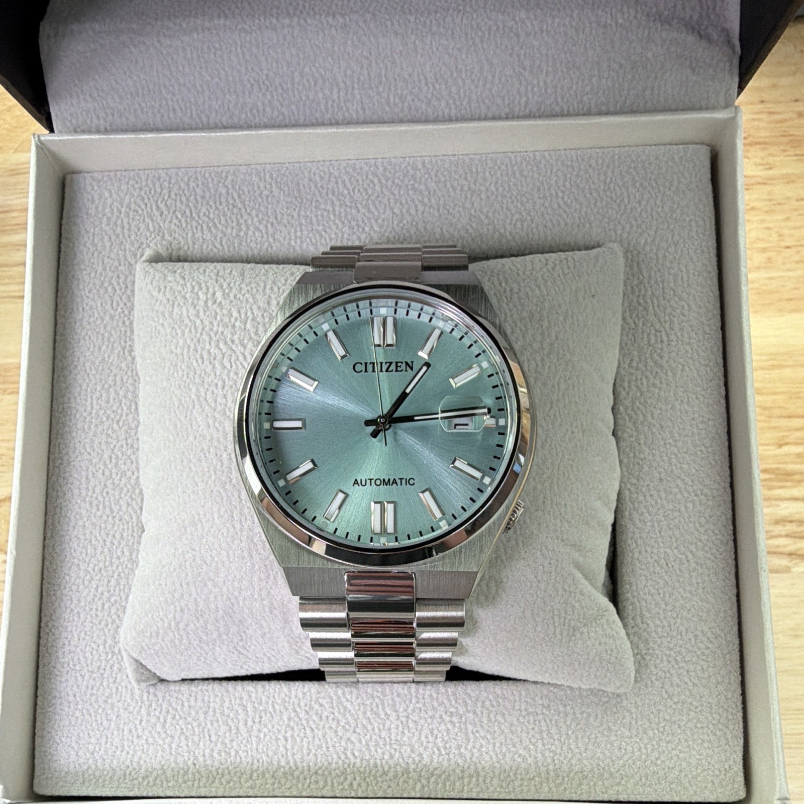Citizen Tsuyosa Automatic Blue Sunburst Dial 40mm Steel Bracelet 50m Date