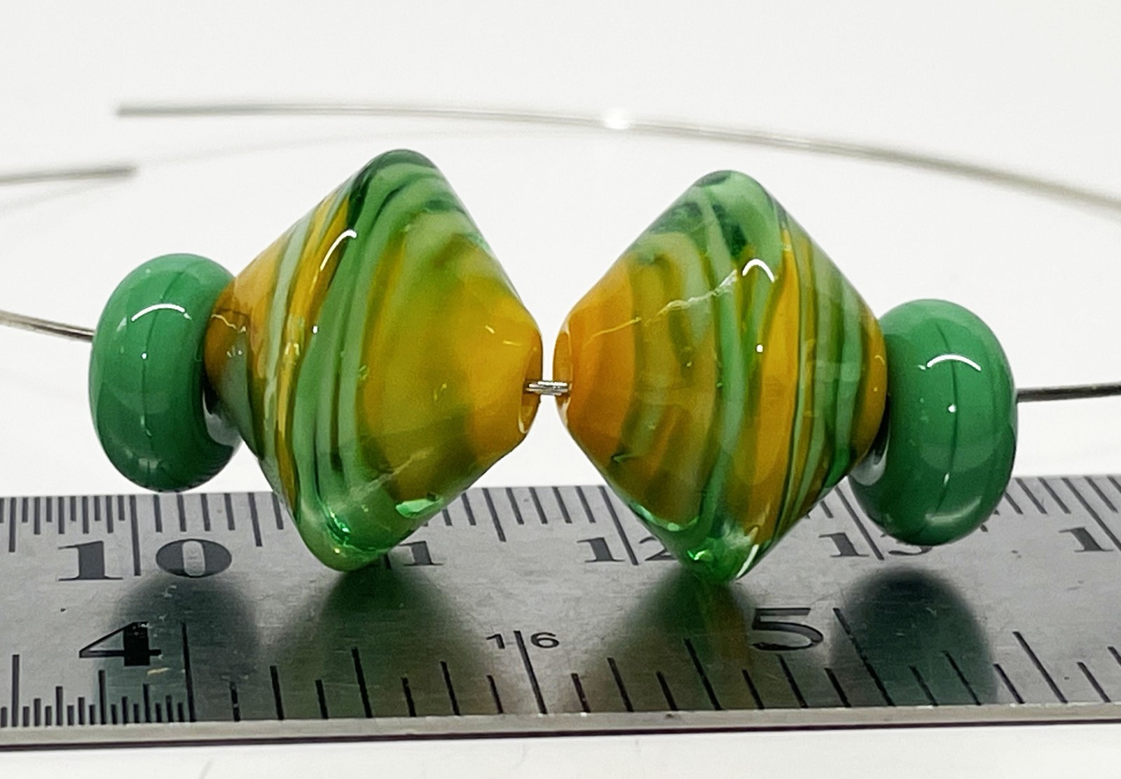 Handmade Lampwork Glass Beads From Murano Tamara Yarilo Brand 4 Pcs