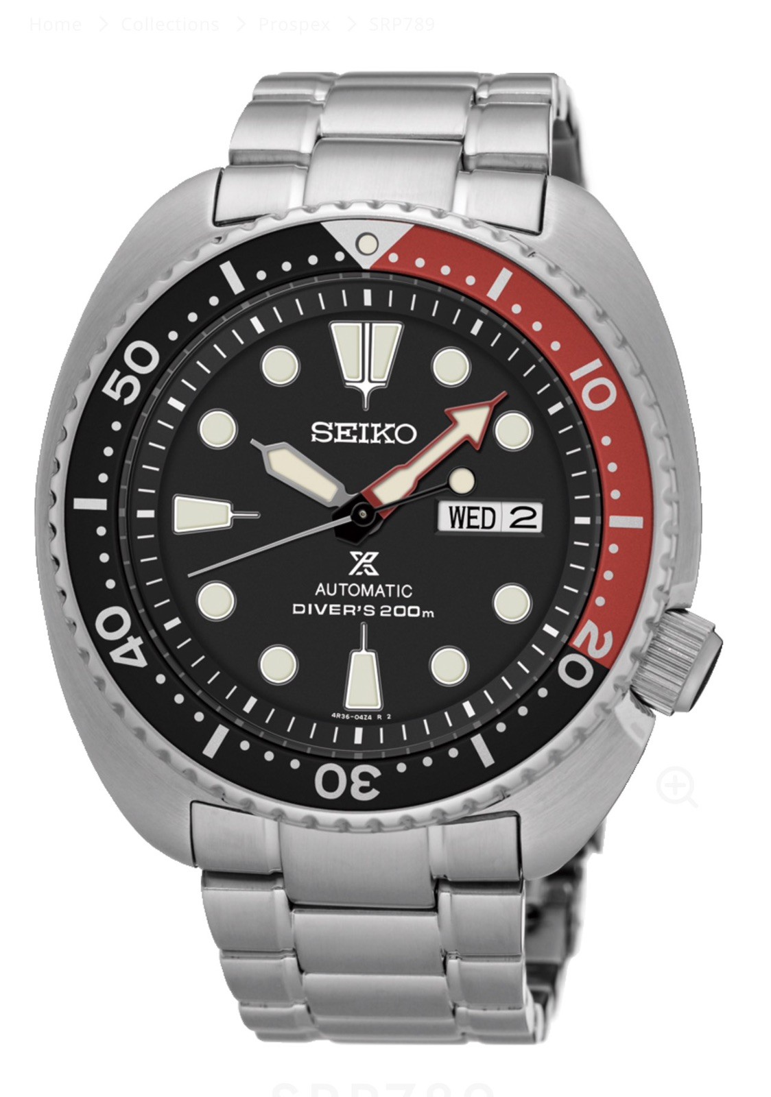 Seiko Prospex Turtle SRP789J1 “Coke” Black Automatic Diver 200m 4R36 Box Papers