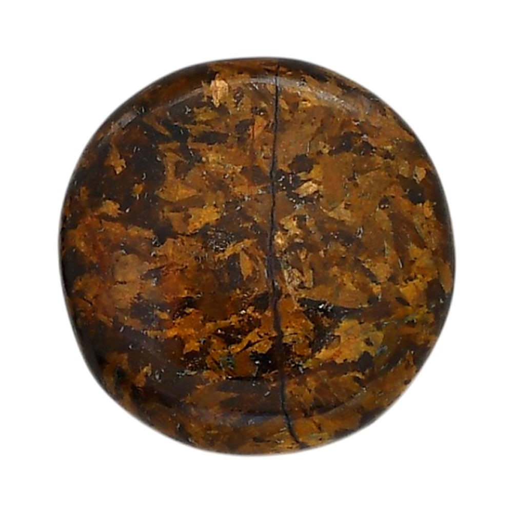 Natural Bronzite 26.9×26.9×5.8 mm Round Shape Polished Gemstone LS96-05900