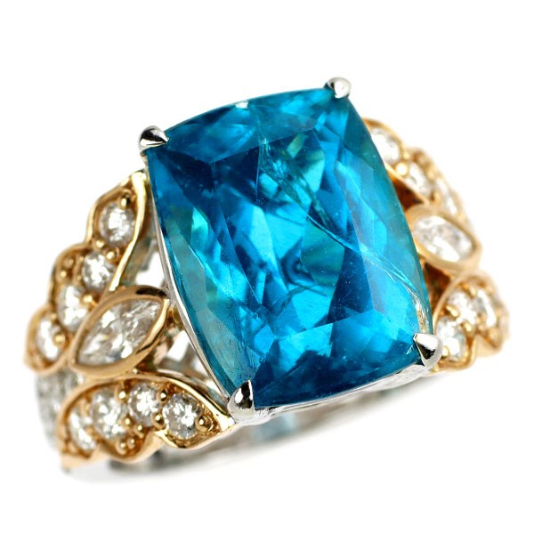 Rare K18WG/PG Apatite Diamond Ring 9.45ct D1.16ct – Auth free shipping from Japa