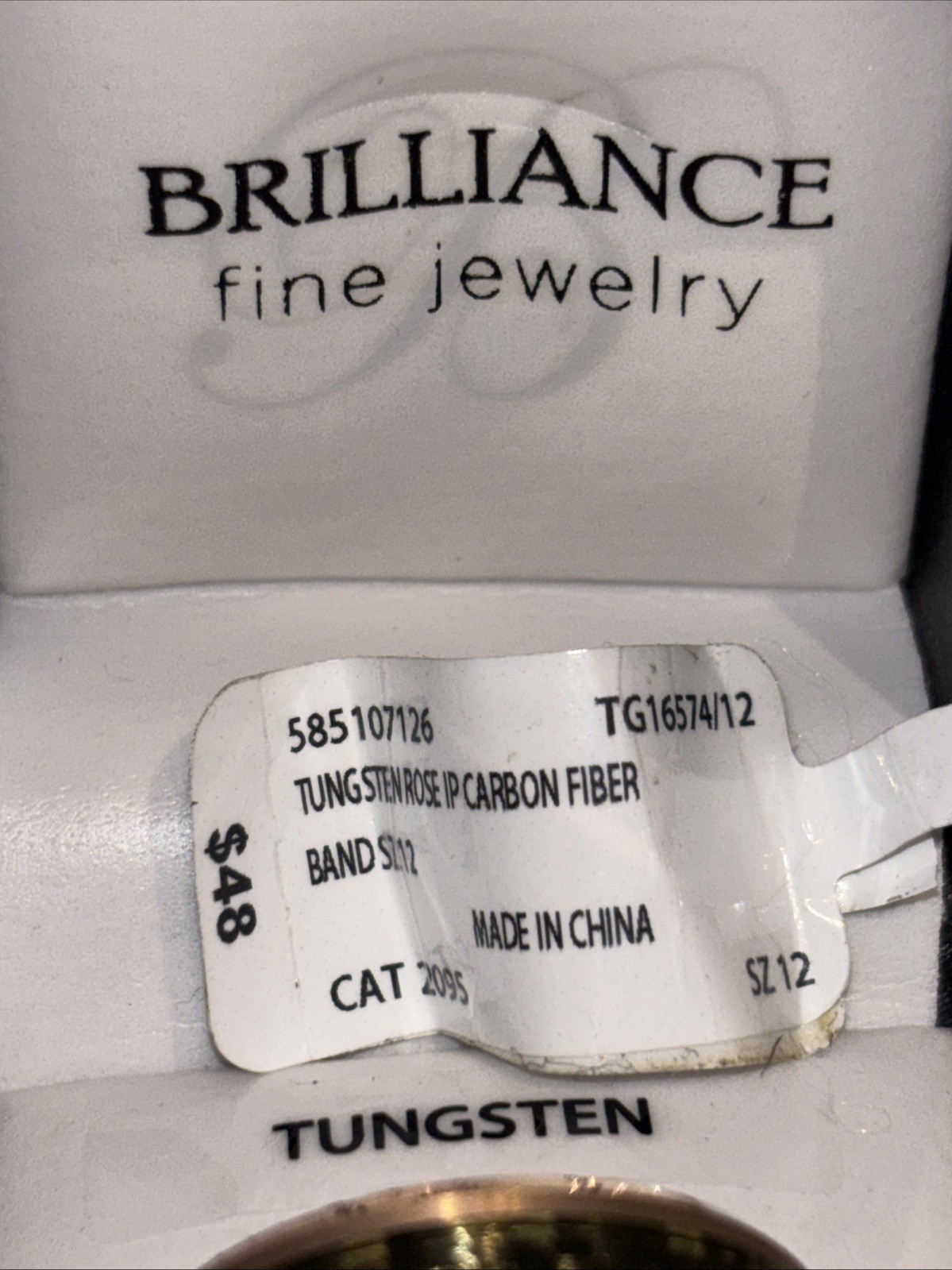 Brilliance Fine Jewelry – Tungsten Wedding Band – Men’s Ring – Size 12 NEW