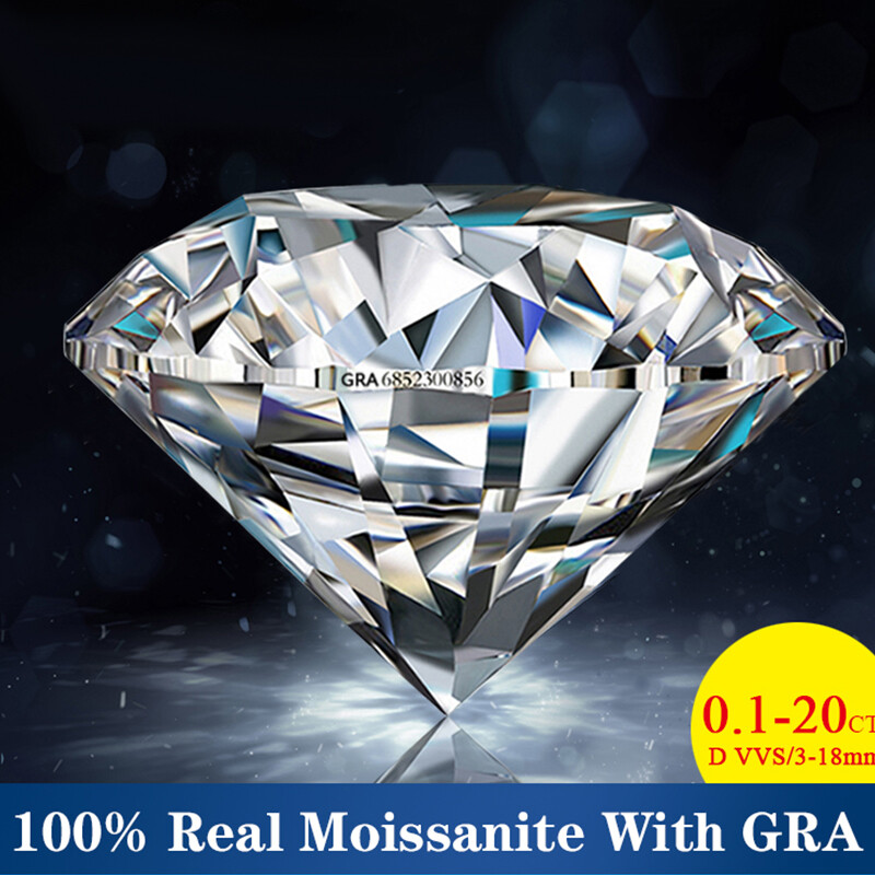 3mm-15mm Original Champagne Color Loose Moissanite Stone Round Cut VVS1 For Ring