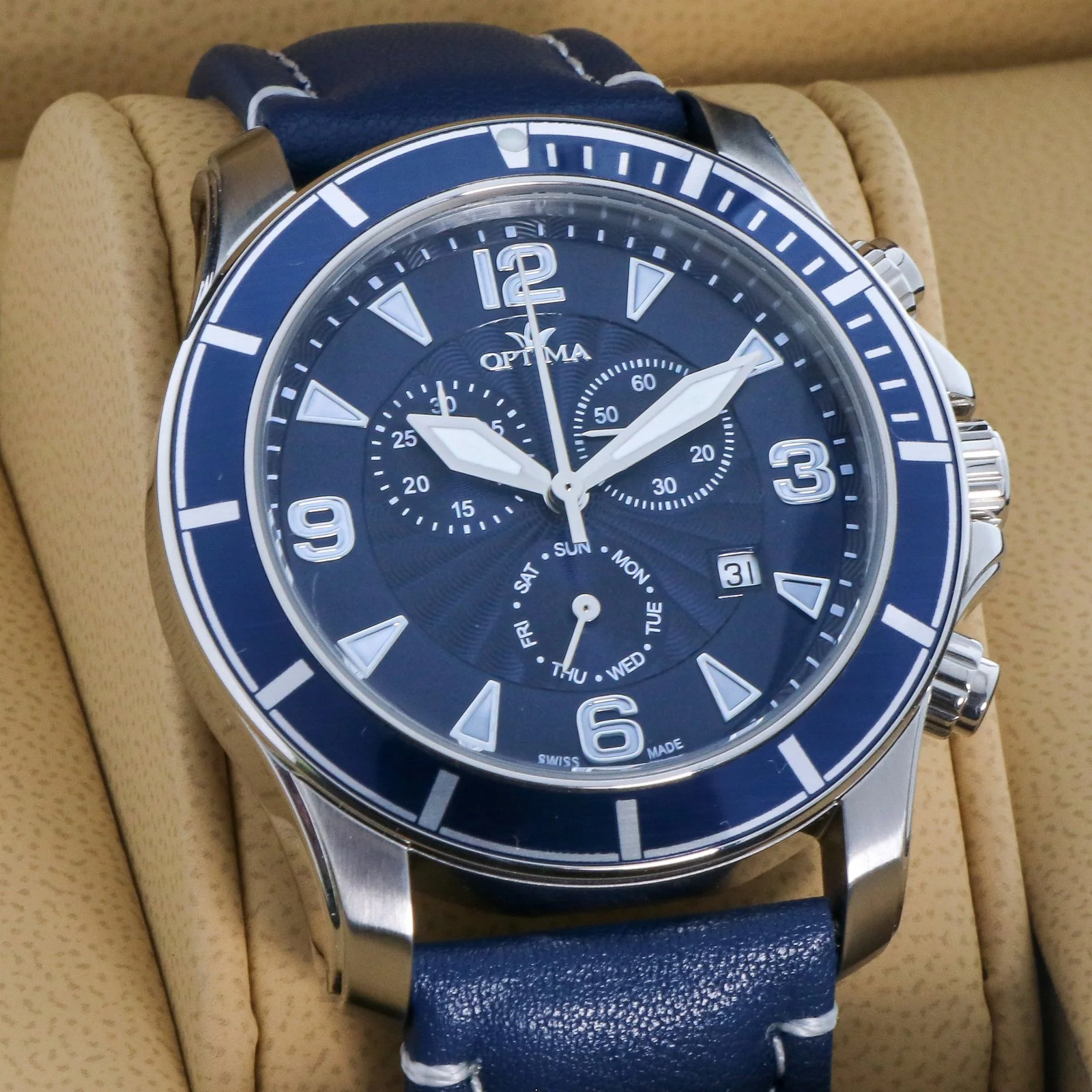 Optima – Swiss Chronograph – OSC422-SL-9 Chronograph Swiss Ronda Quartz 45 mm