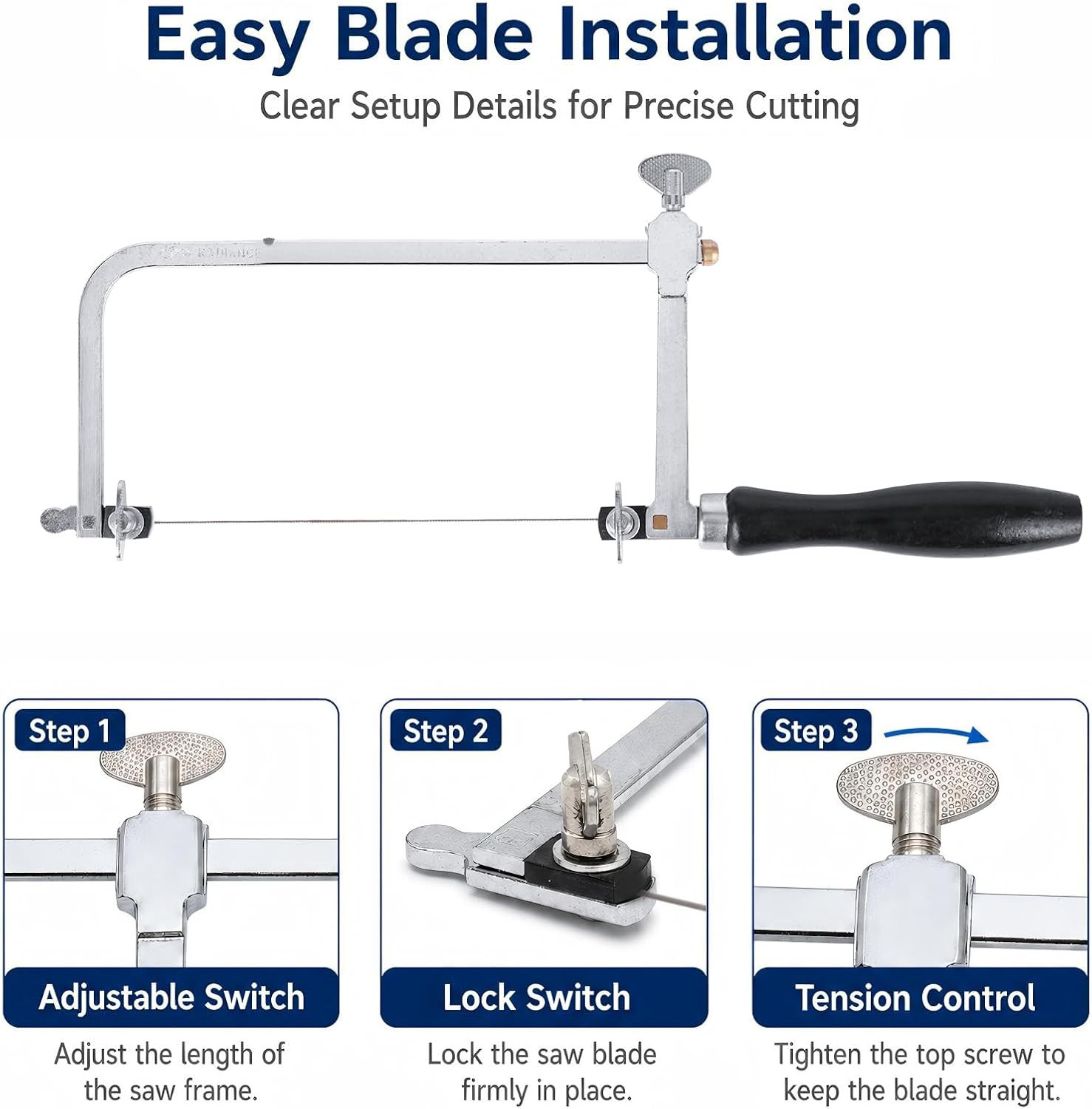 Jeweler’S Saw Frame Adjustable with 144 Blades Professional Jewelry Making Kit (