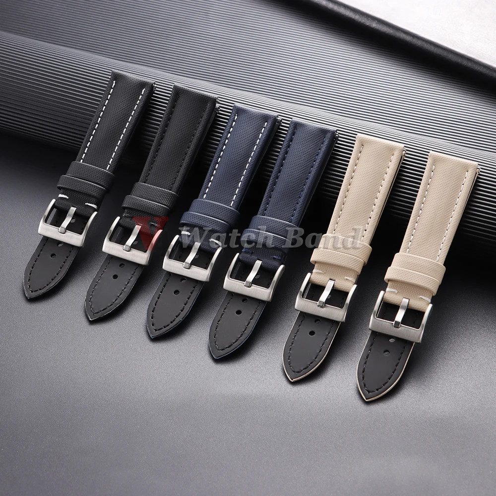 Premium Sailcloth Nylon Watch Strap 18-22mm Waterproof Quick Release Band