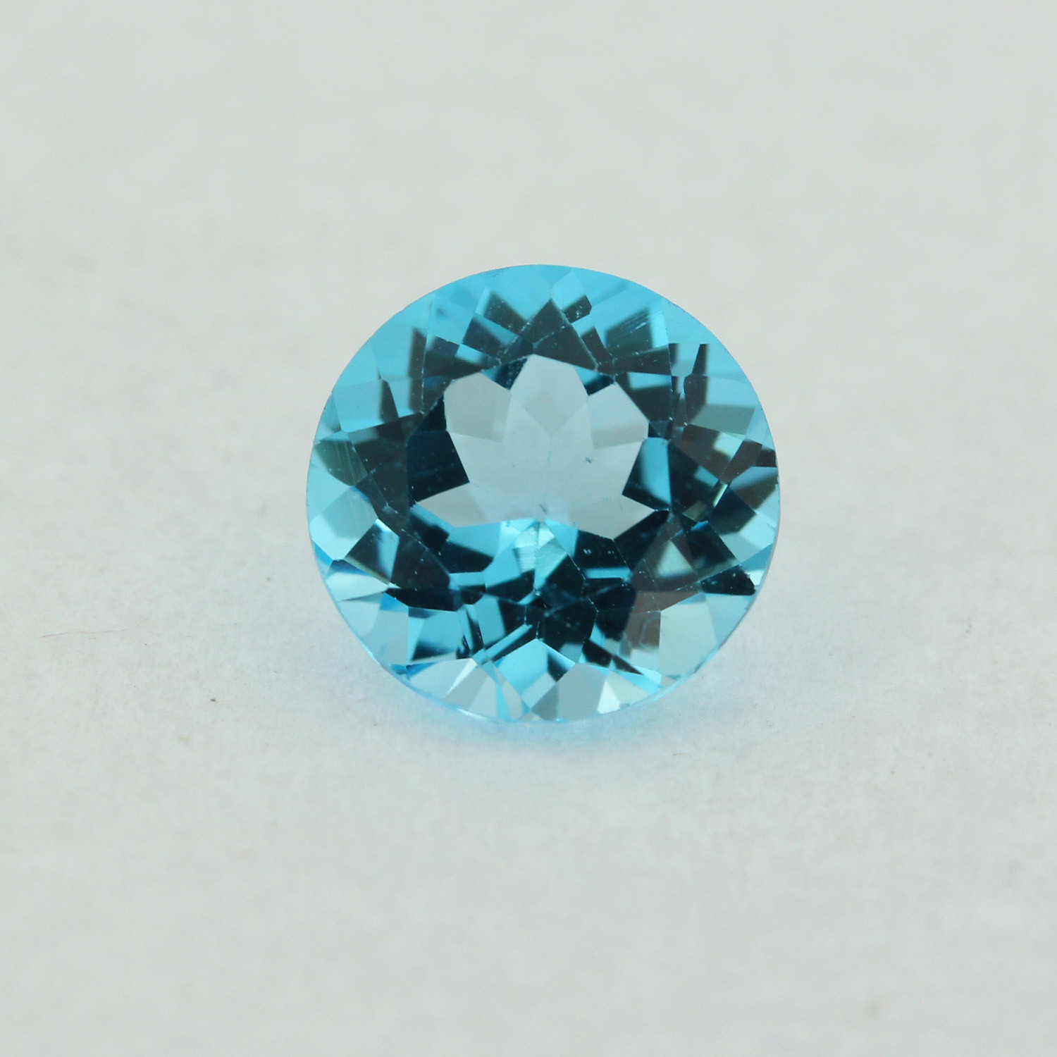 Loose Round Cut Genuine Natural Blue Topaz Stone Single November Birthstone