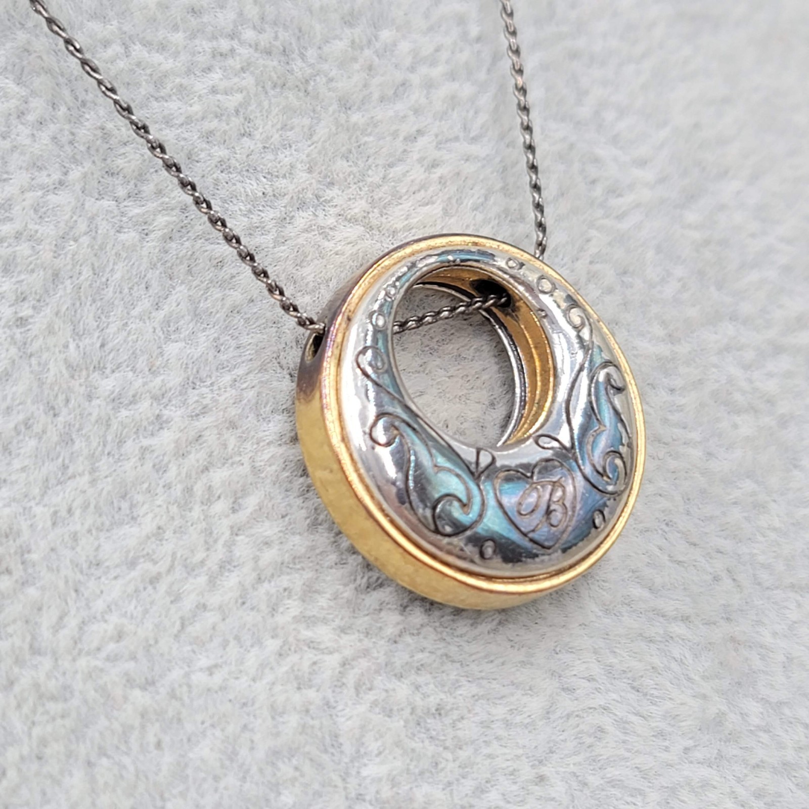 Vintage Brighton Aries Pendant Necklace Silver Plated 16″ – 18″