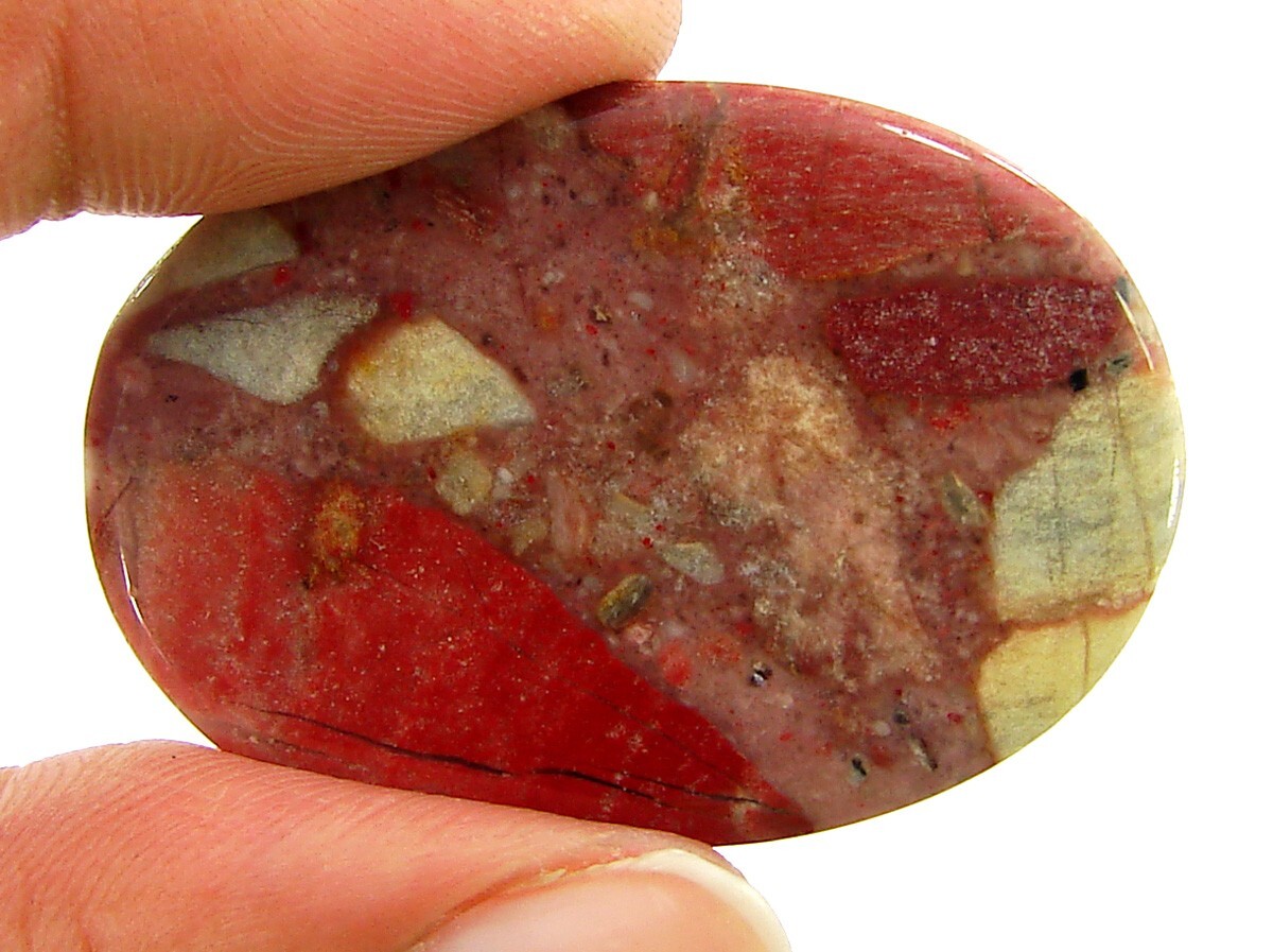 48.85 Ct Natural Chert Breccia Loose Gemstone Cabochon Wire Wrap Stone – 1543