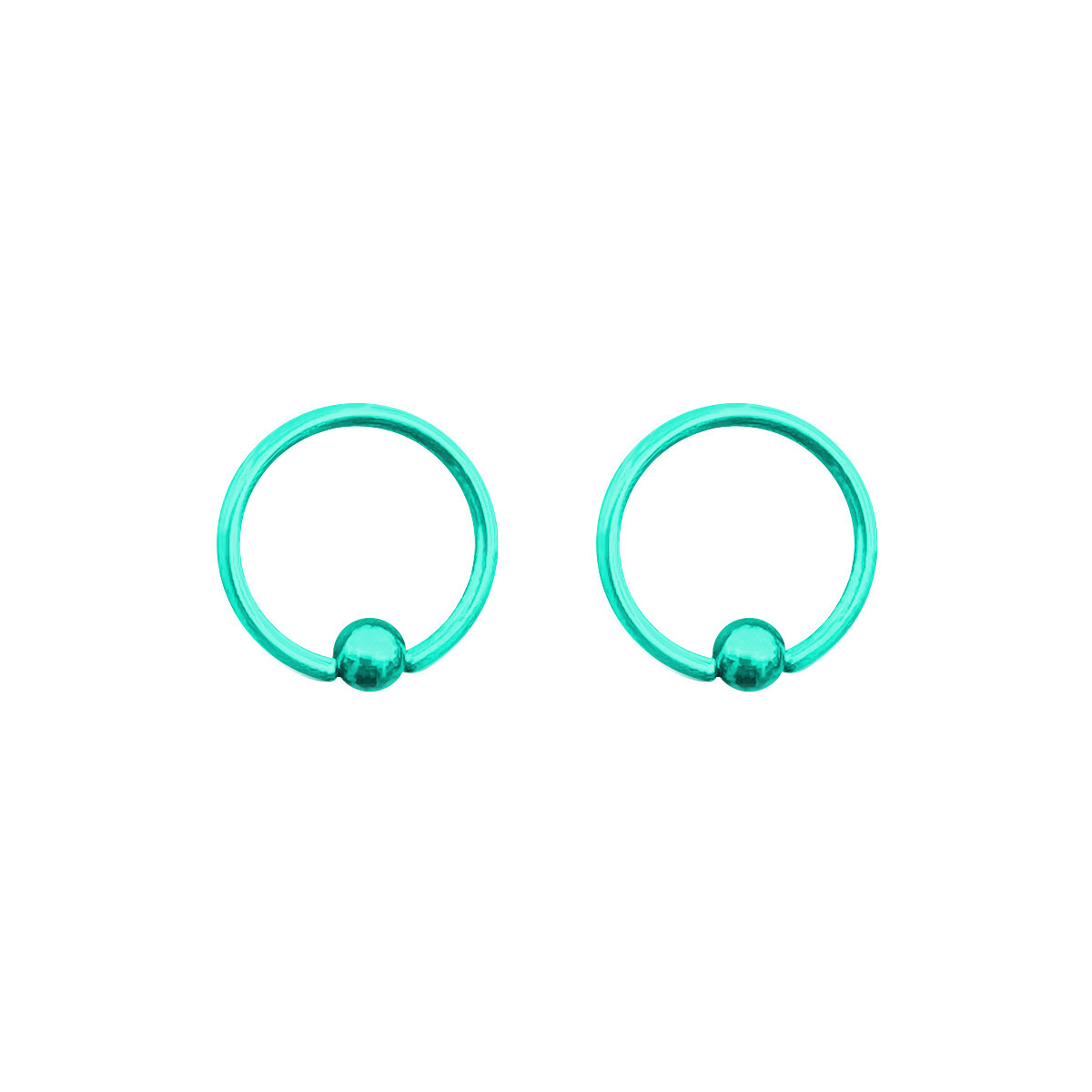 Captive Bead Ring surgical steel Pvd 14G Earrings Hoops Lip Belly Nipple 12PK