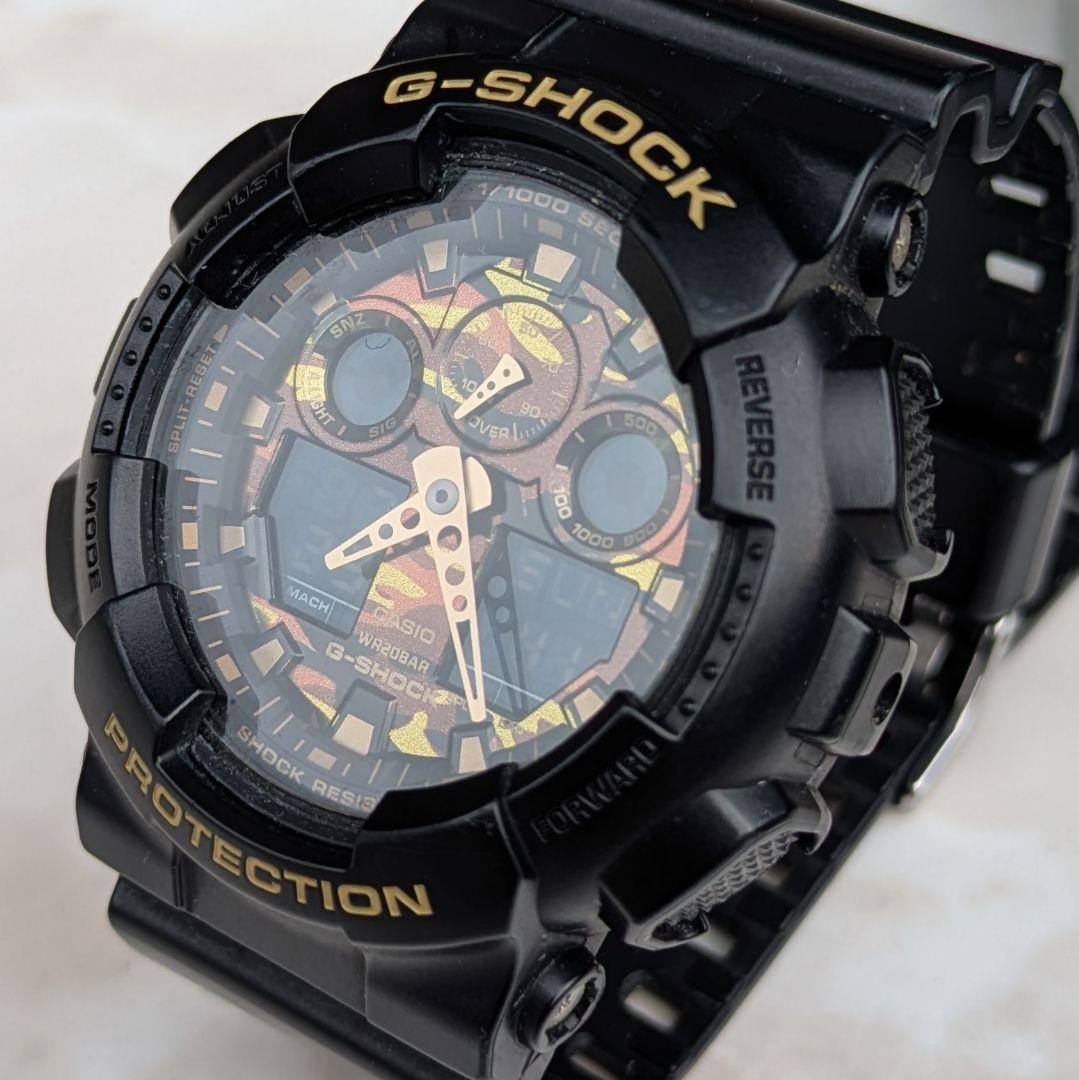 Excellent Condition GA 100CF 1A9JF G SHOCK Camouflage New Battery