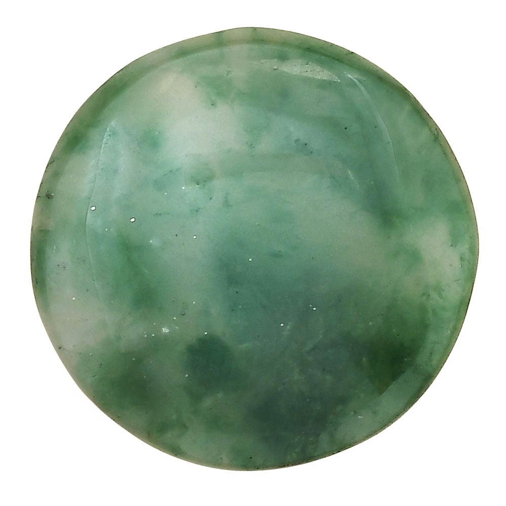 Natural Nephrite Jade 27.75×27.75×5.8 mm Round Polished Gemstone LS03366-55