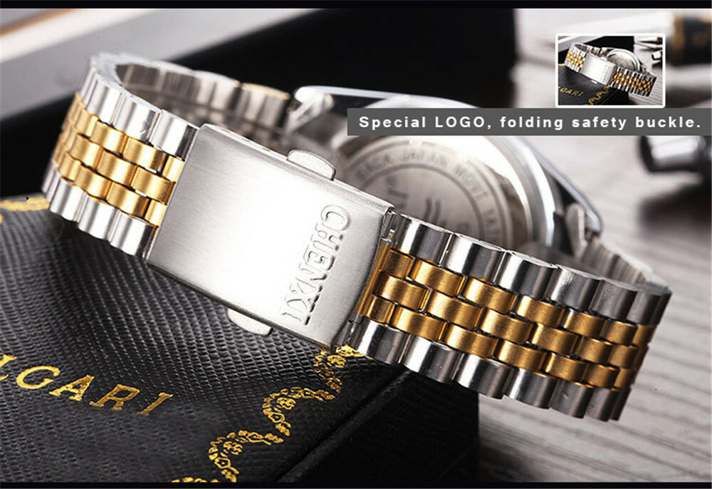 CHENXI Men Quartz Watch Casual Silver Gold Wristwatch Male Calender Watches Gift