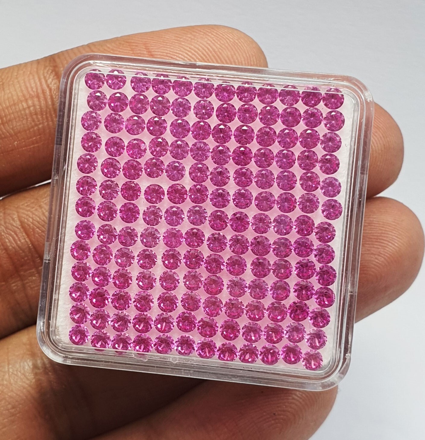 50 Pcs Flawless Ceylon Pink Sapphire Lot Round Diamond Cut Loose Gemstone 2.50MM