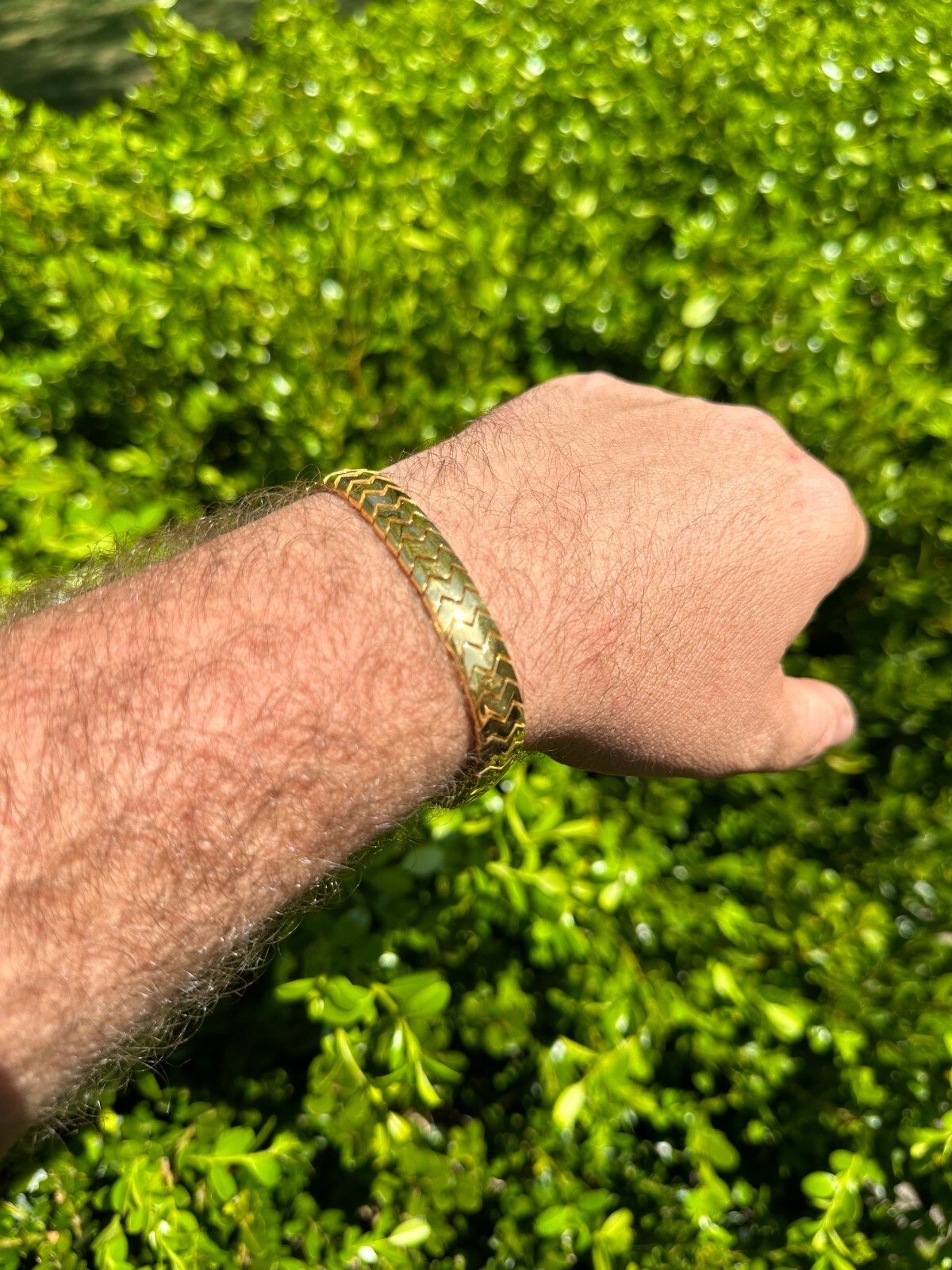 Custom Monaco Snake Bracelet Real 14k Gold Plated 925 Silver 10mm Men Ladies