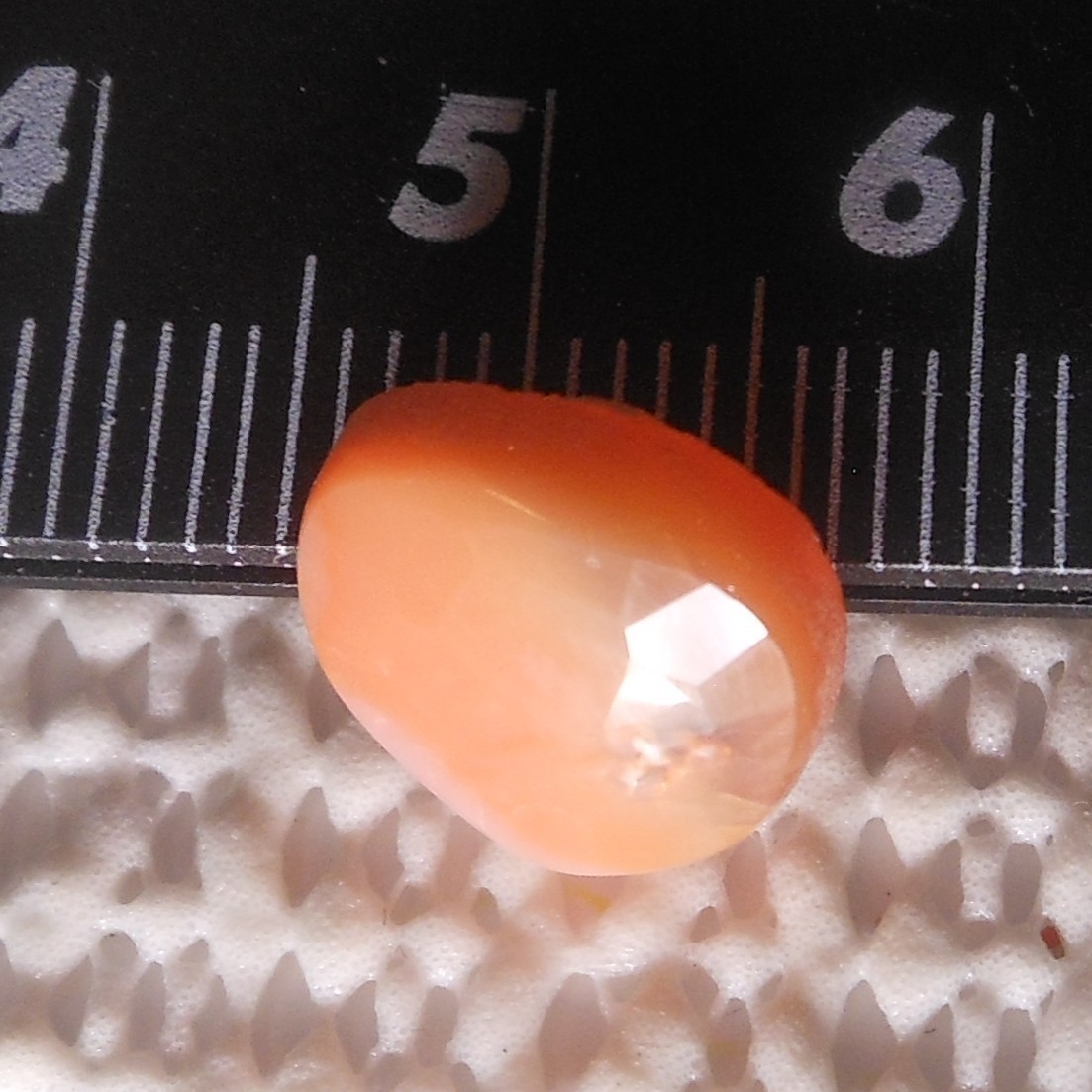 3.40ct Mexican Fire Opal Gemstone 11.7mm x10.2mm x 4.7mm Lovely Cabochon
