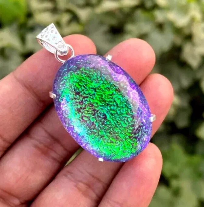 102 Ct+ Natural Oval Monarch Fire Opal Doublet 925 Solid Silver Pendant Gemstone