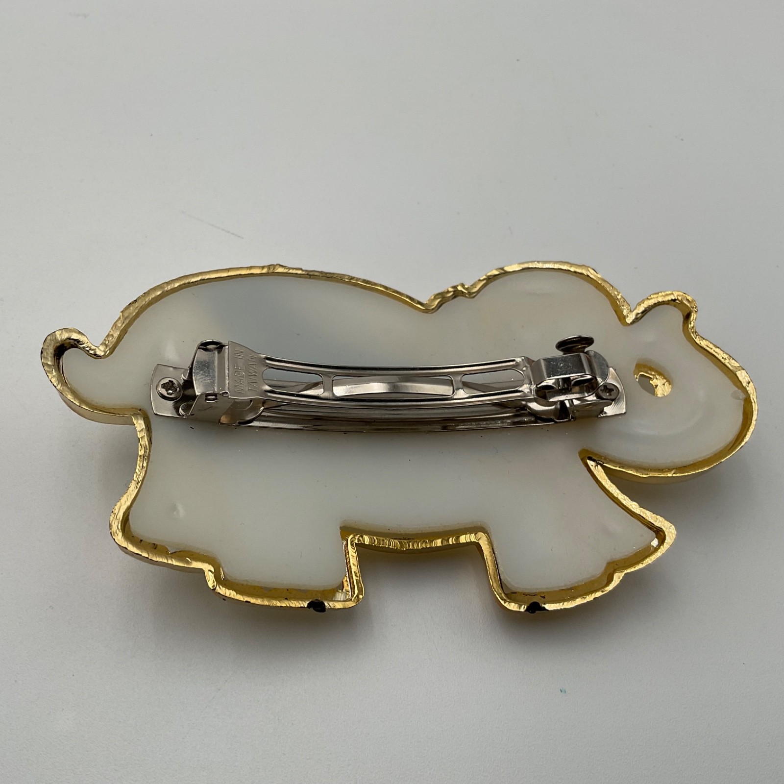 Vtg Elephant Jewelry Lot Pendant, Charms, Enamel Taiwan Hair Barrette