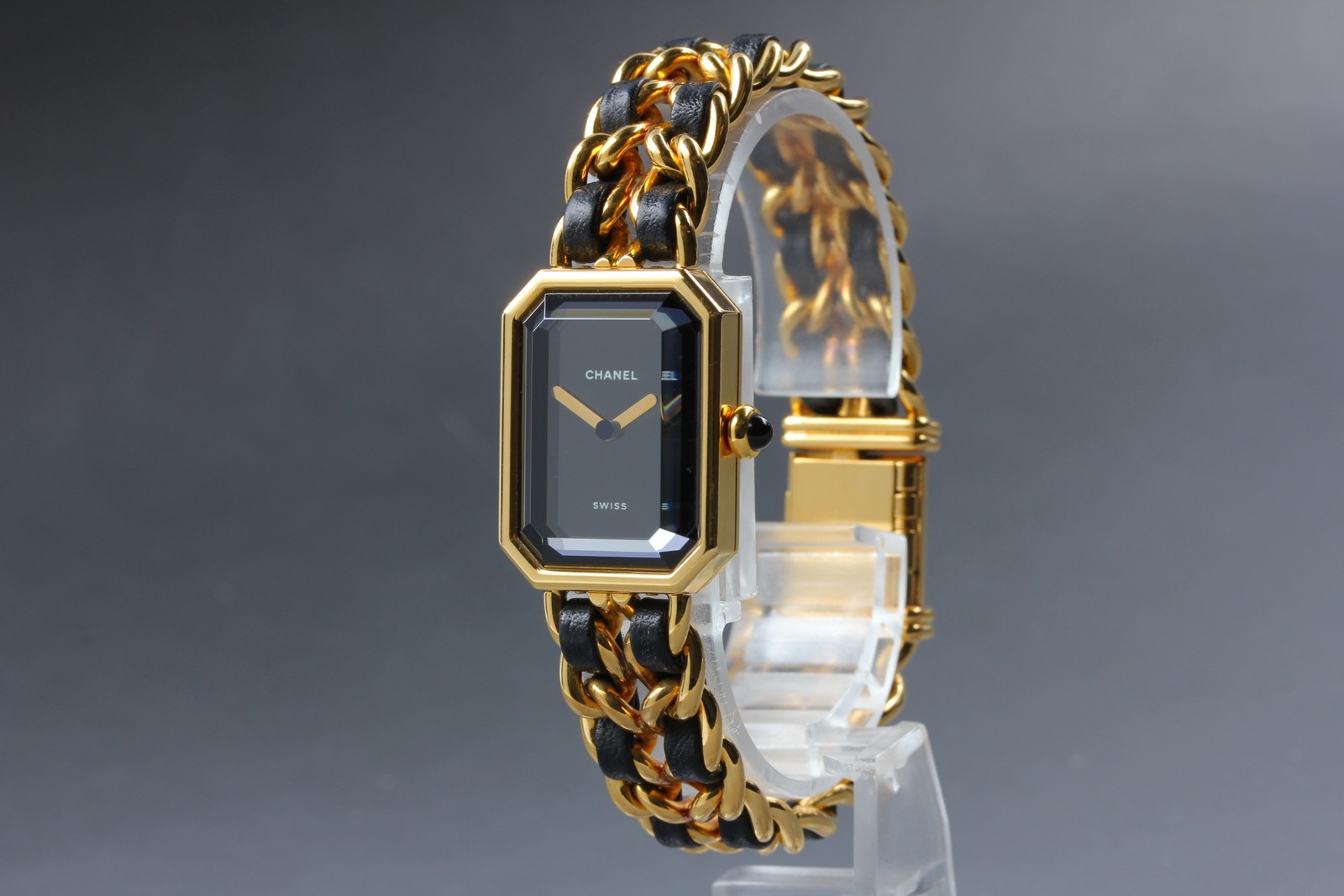 Near MINT CHANEL Premiere L H0001 Black Bracelet Quartz 20mm Women’s Watch JAPAN