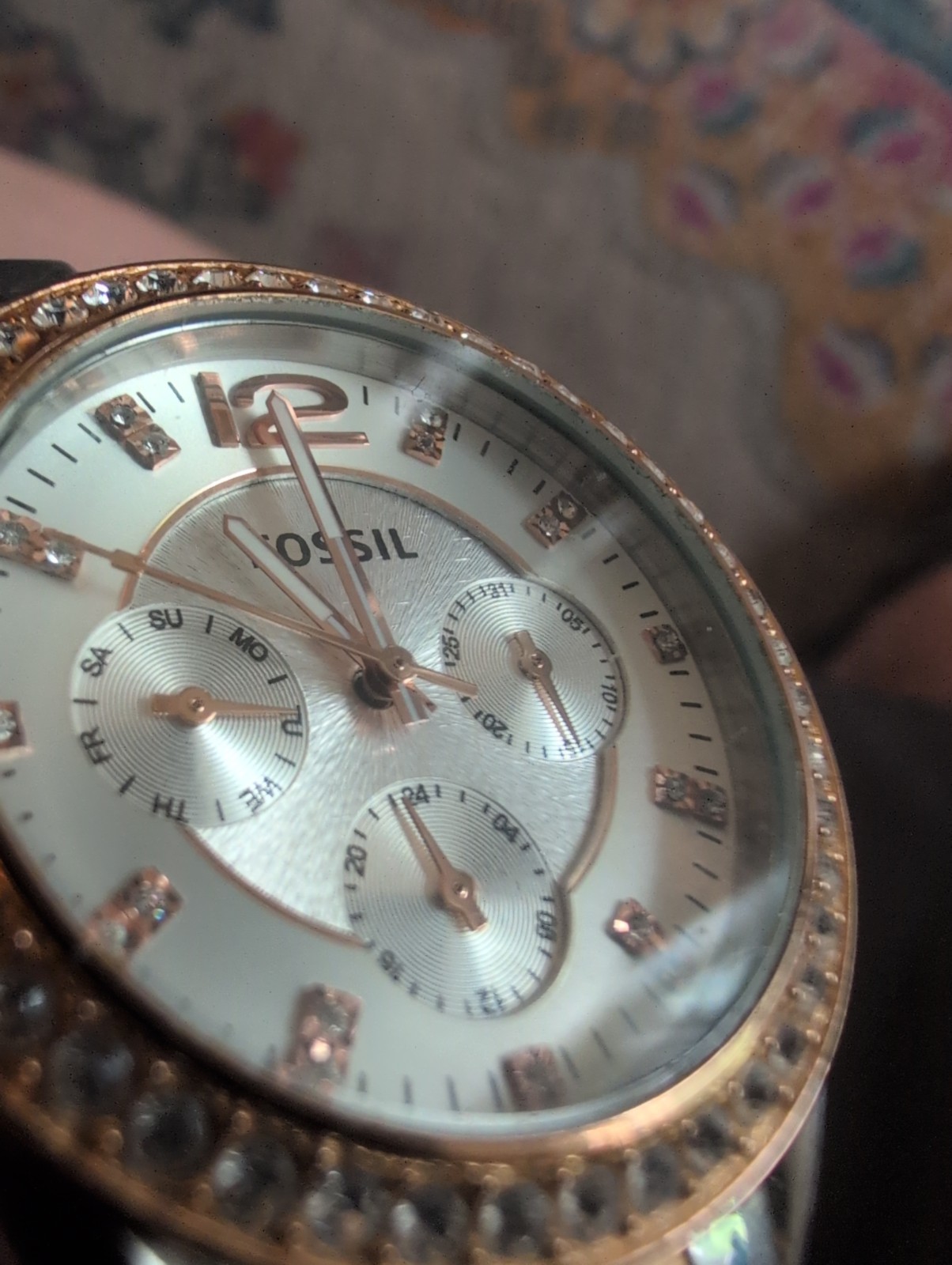 Fossil Riley ES2787 251403 Women Stainless Steel Analog Silver Dial Wrist Watch