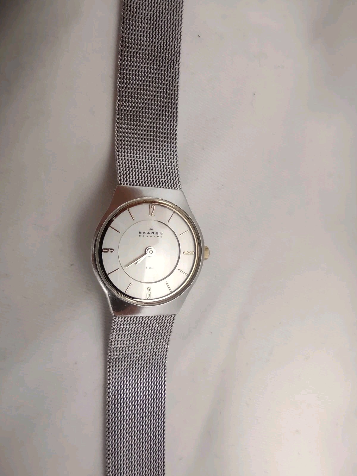 Skagen Quartz Silver Dial Stainless Steel Mesh Band Water Resistant Ladies Watch