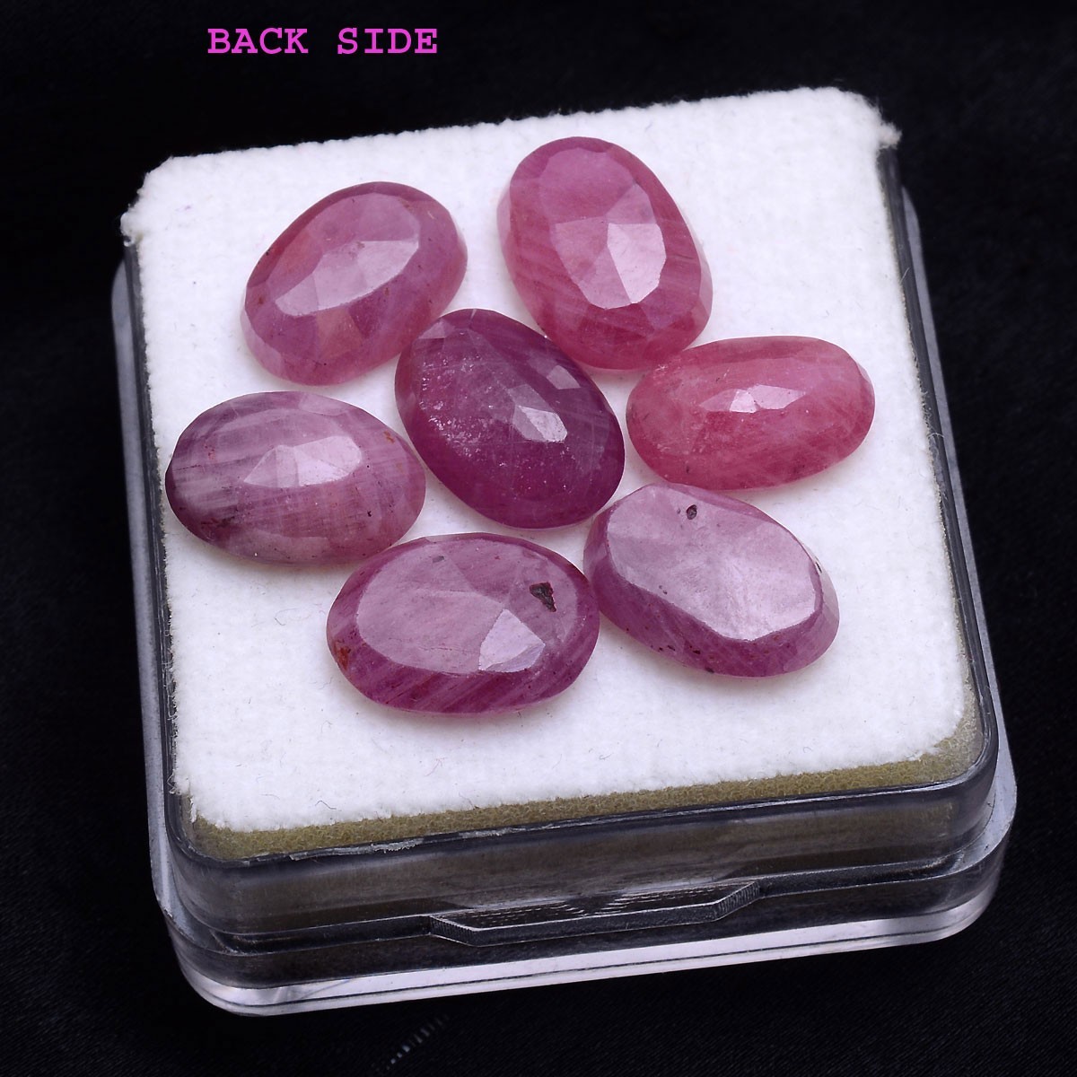 7 Pcs Natural African Ruby Oval Cut Stunning 10.71mm-11.85mm Loose Gemstones Lot