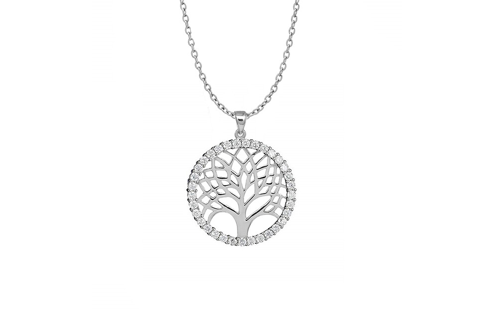 925 Solid Sterling Silver Tree Of Life Necklace 18″ For Women