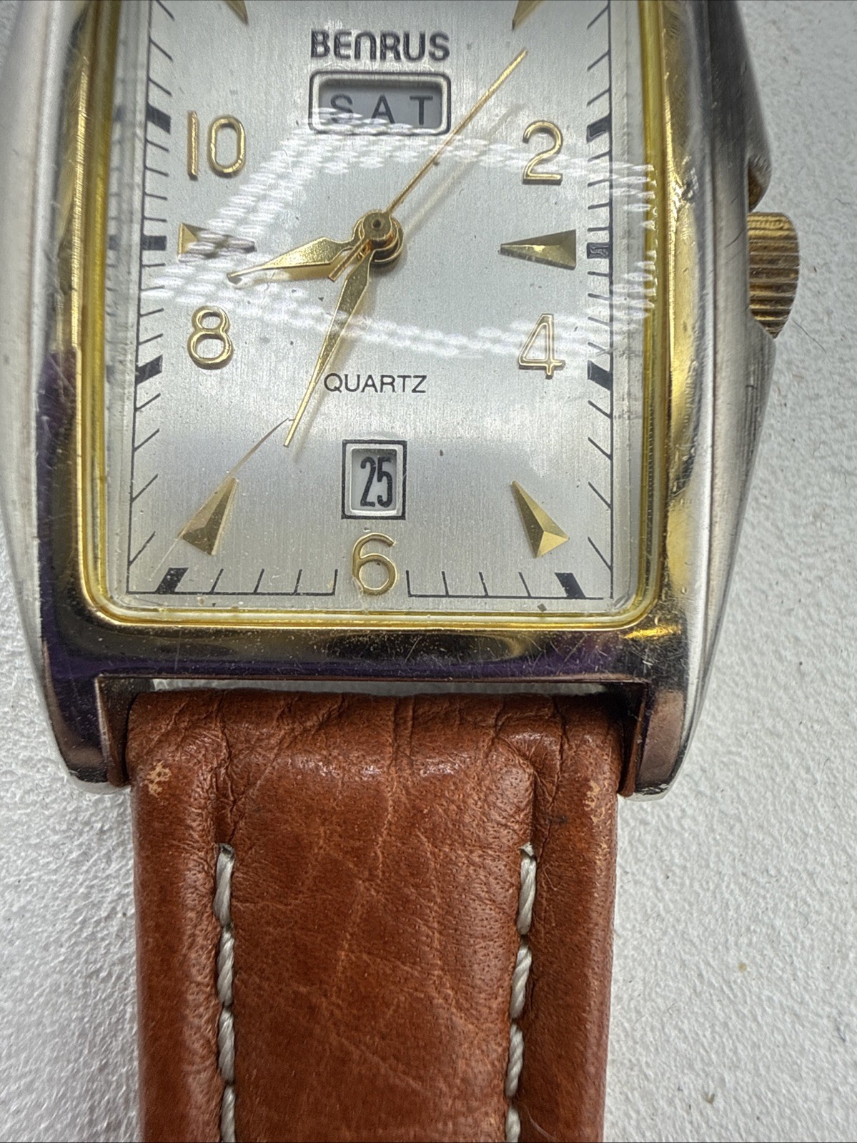 Vintage Women’s Benrus Day/Date Watch New Straps And Battery Fully Functional