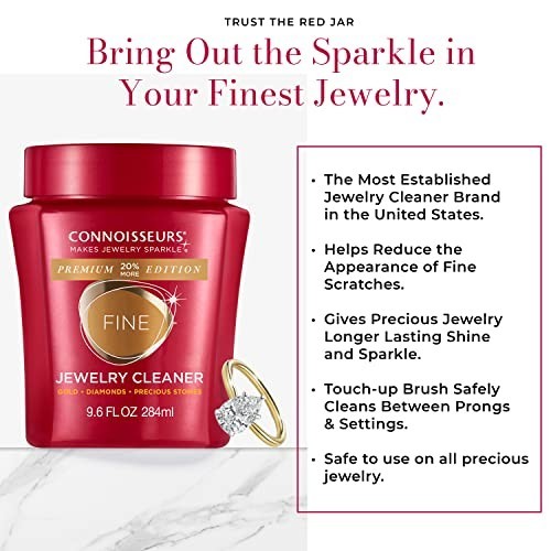 CONNOISSEURS Premium Edition Jewelry Cleaner, Value Size 9.6oz – Pick from Fine,