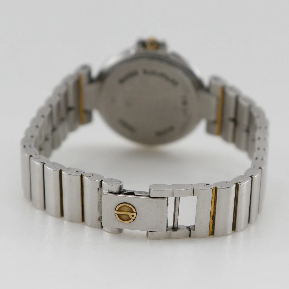 Used Dunhill Millennium Watch Stainless Steel Gold Plated Quartz Analog Gold Dia