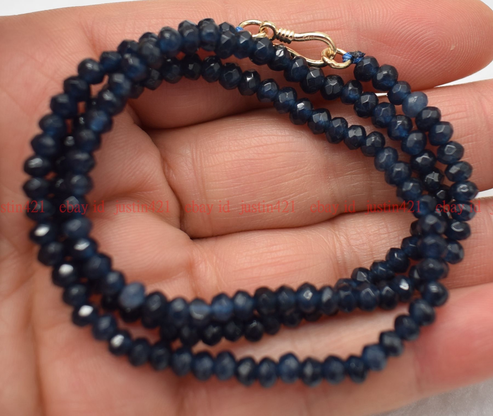 Fashion 2x4mm Multicolor Gemstone Rondelle Gemstone Necklace 16-26″ 14K Clasp
