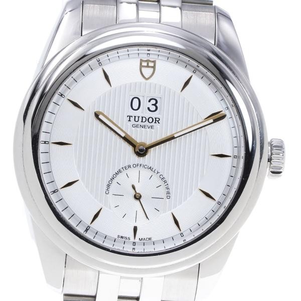 Tudor Glamour Double Date 57100 42mm SS Silver Dial Automatic Watch #C7318