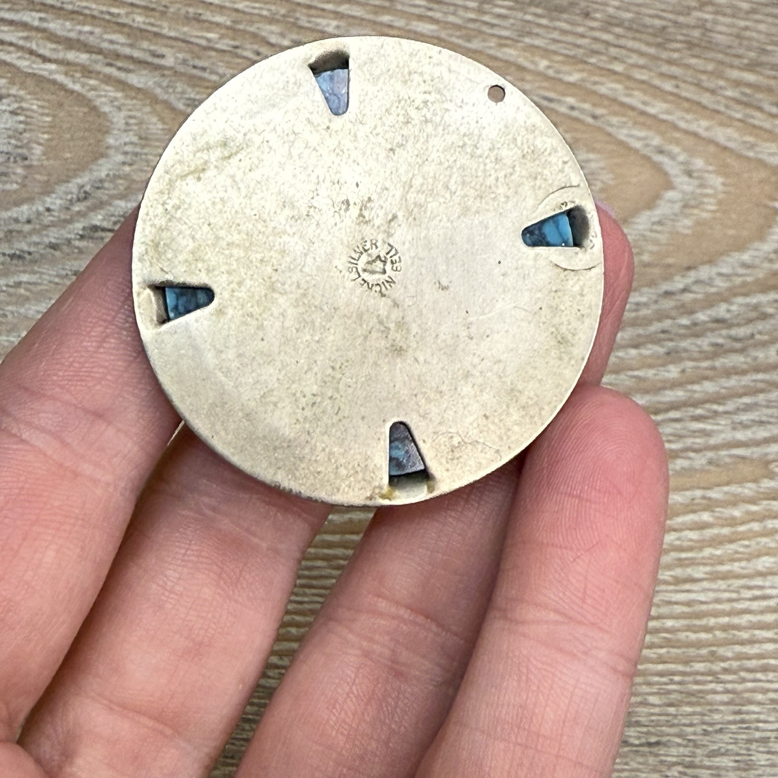 Native American Thunderbird, Turquoise Nickle Silver Pendant