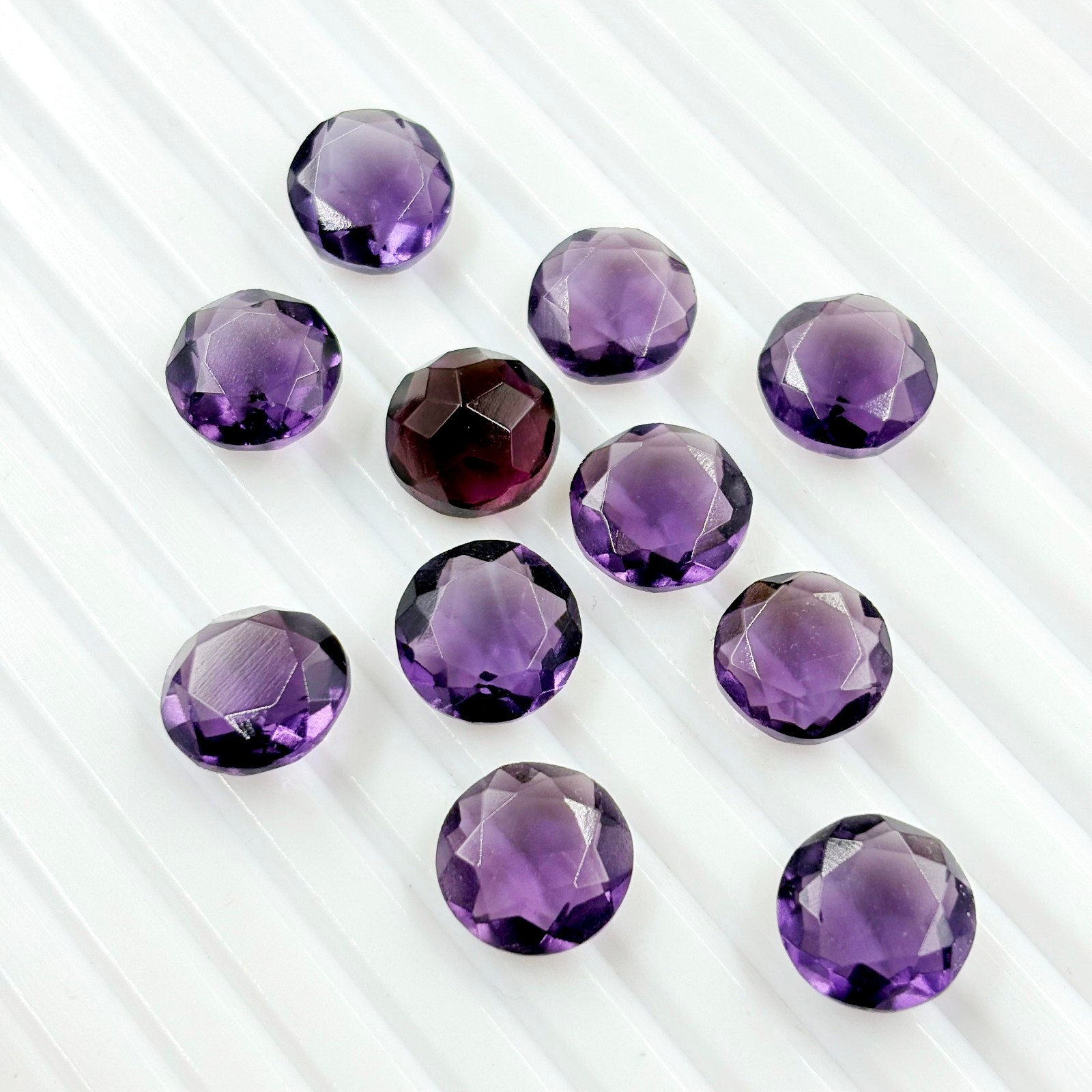 20 Pcs Faceted Purple Amethyst Hydro Quartz Loose Gemstone -6mm-25mm Approx