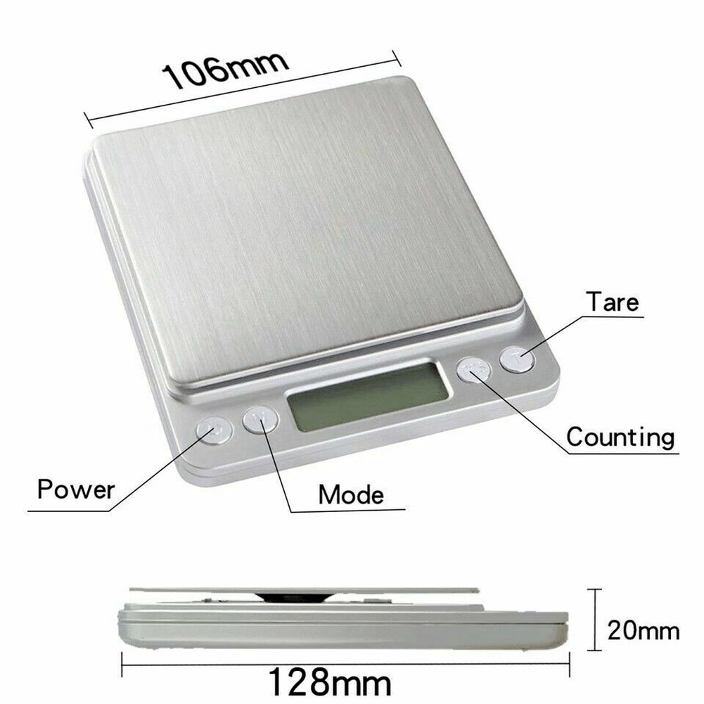 Digital Scale 2000g x 0.1g Jewelry Gold Silver Coin Gram Pocket Size Herb Grain