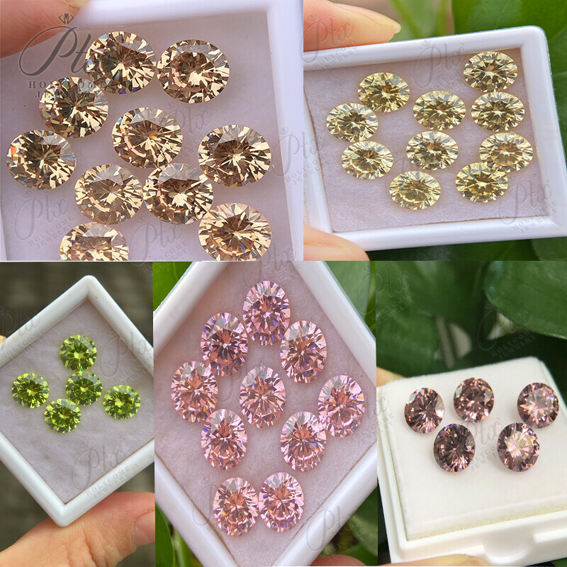 1mm~8mm Round Loose CZ Stone Cubic Zirconia Various Color 5A for Jewelry Making
