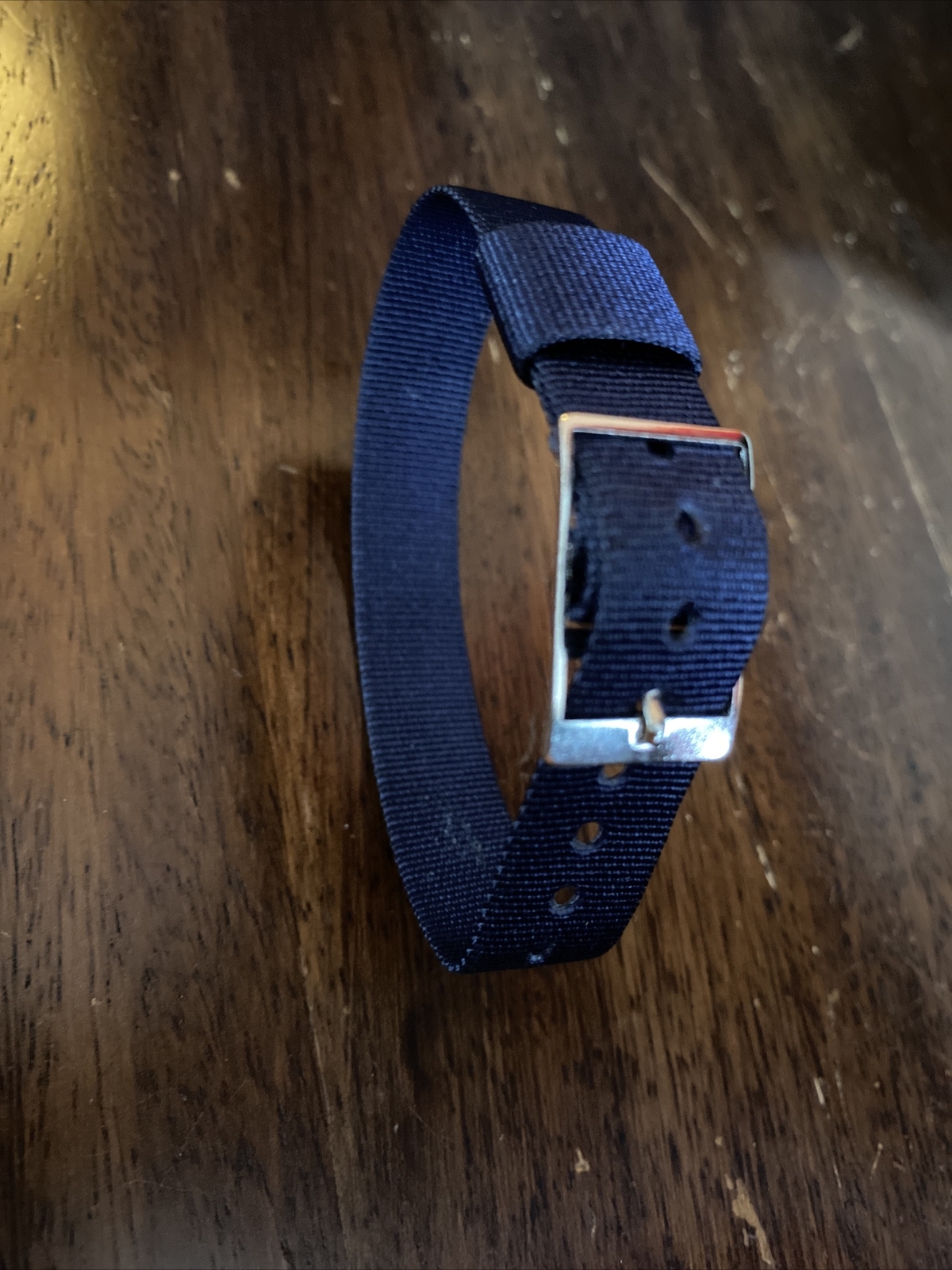 14mm Blue Nylon Watch Strap Sporting One-piece Style